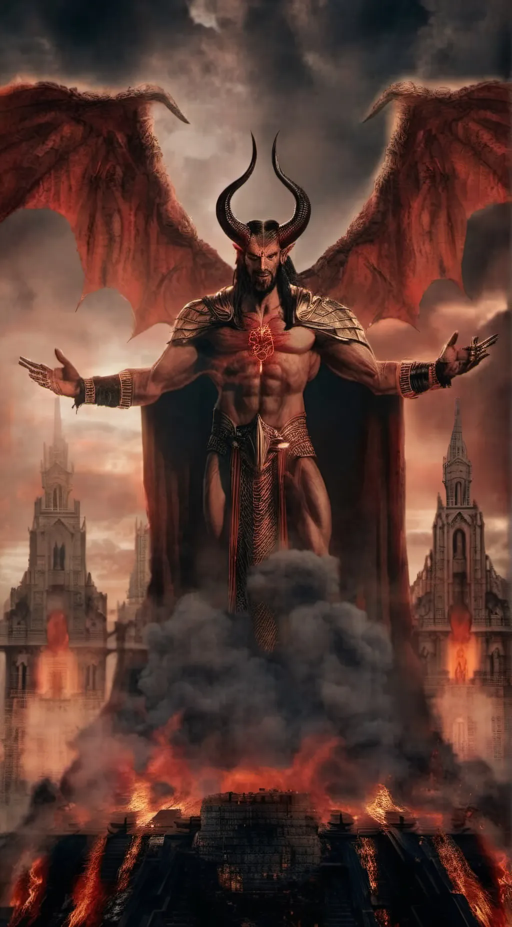 ai character: father Lucifer  background