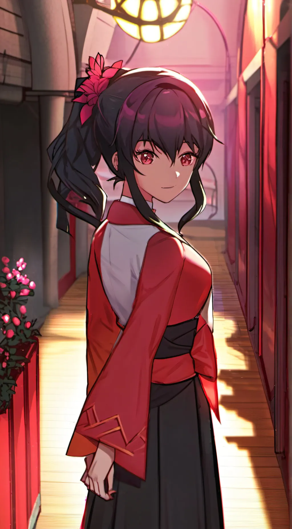 ai character: Fem Alastor background