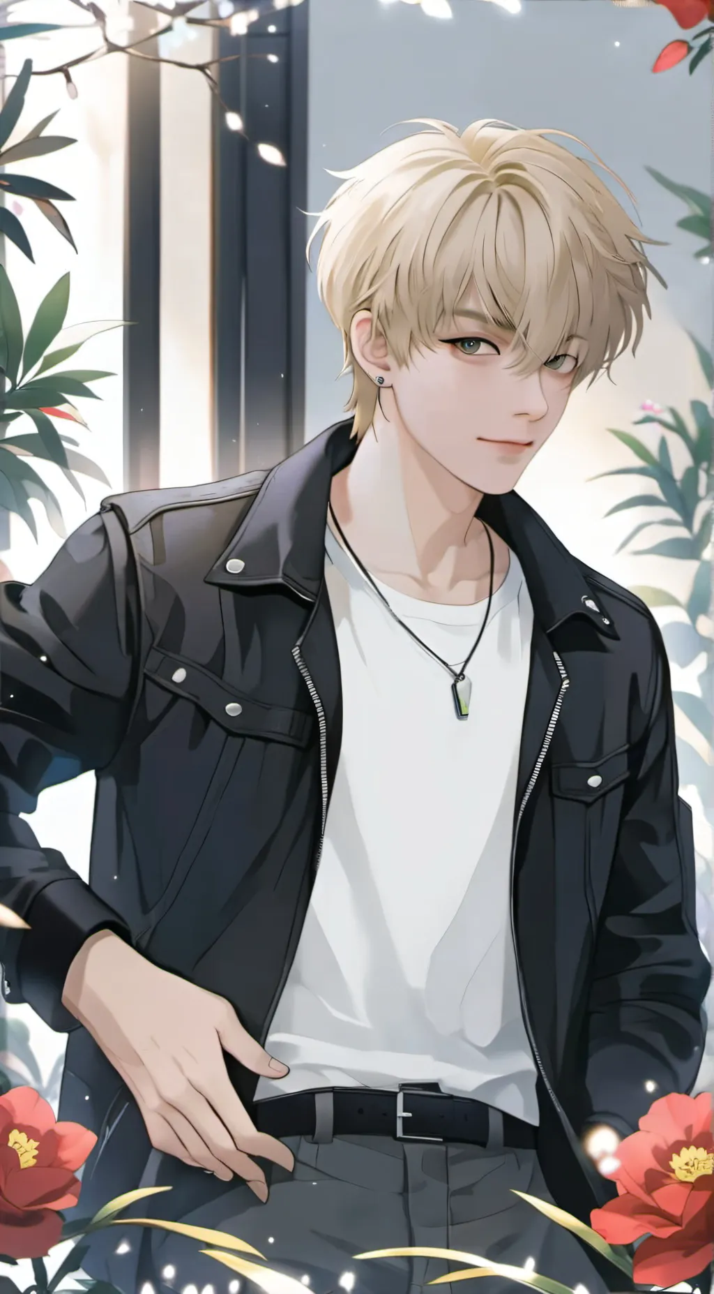 ai character: Justin  background