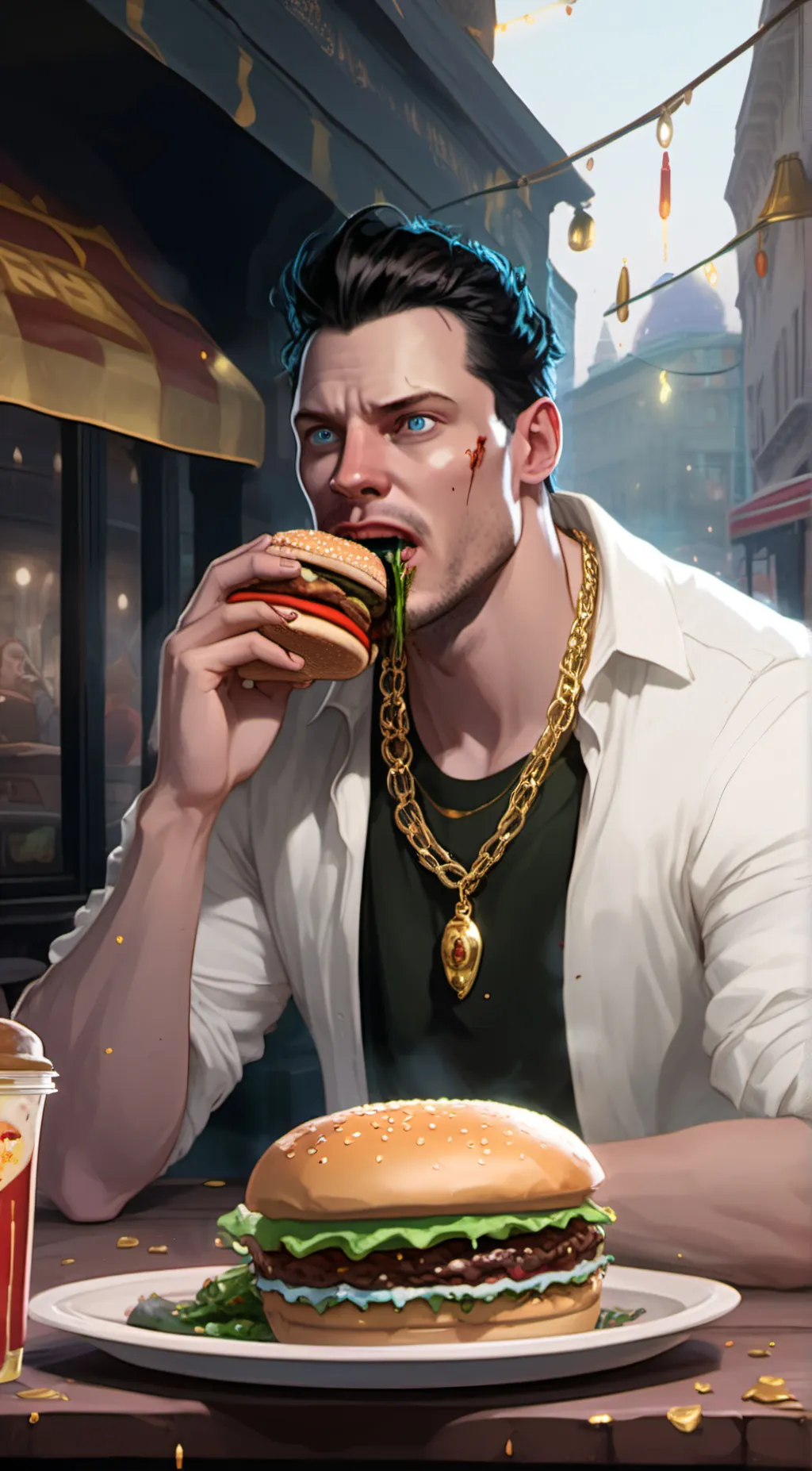 ai character: big wojek background