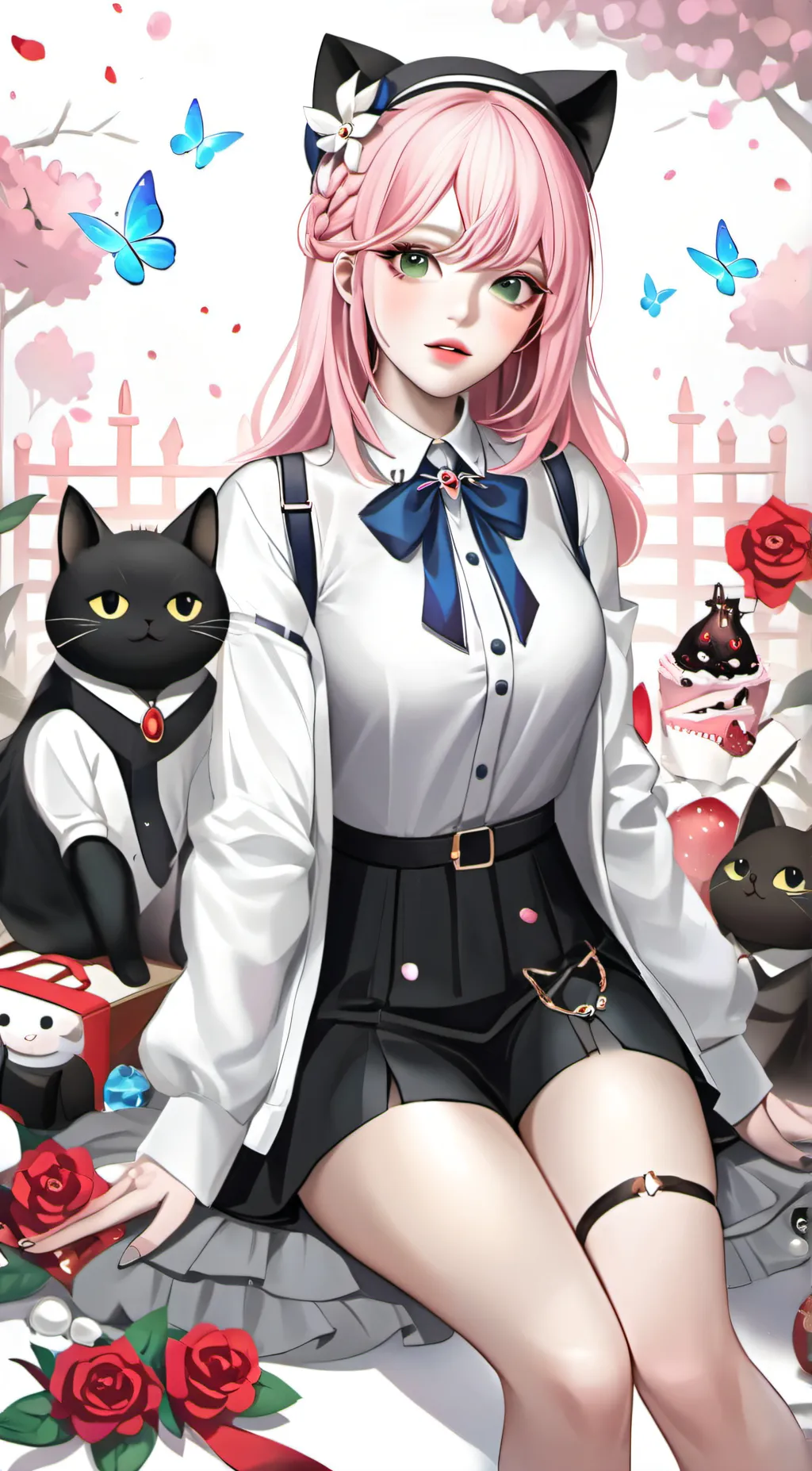 ai character: rose background