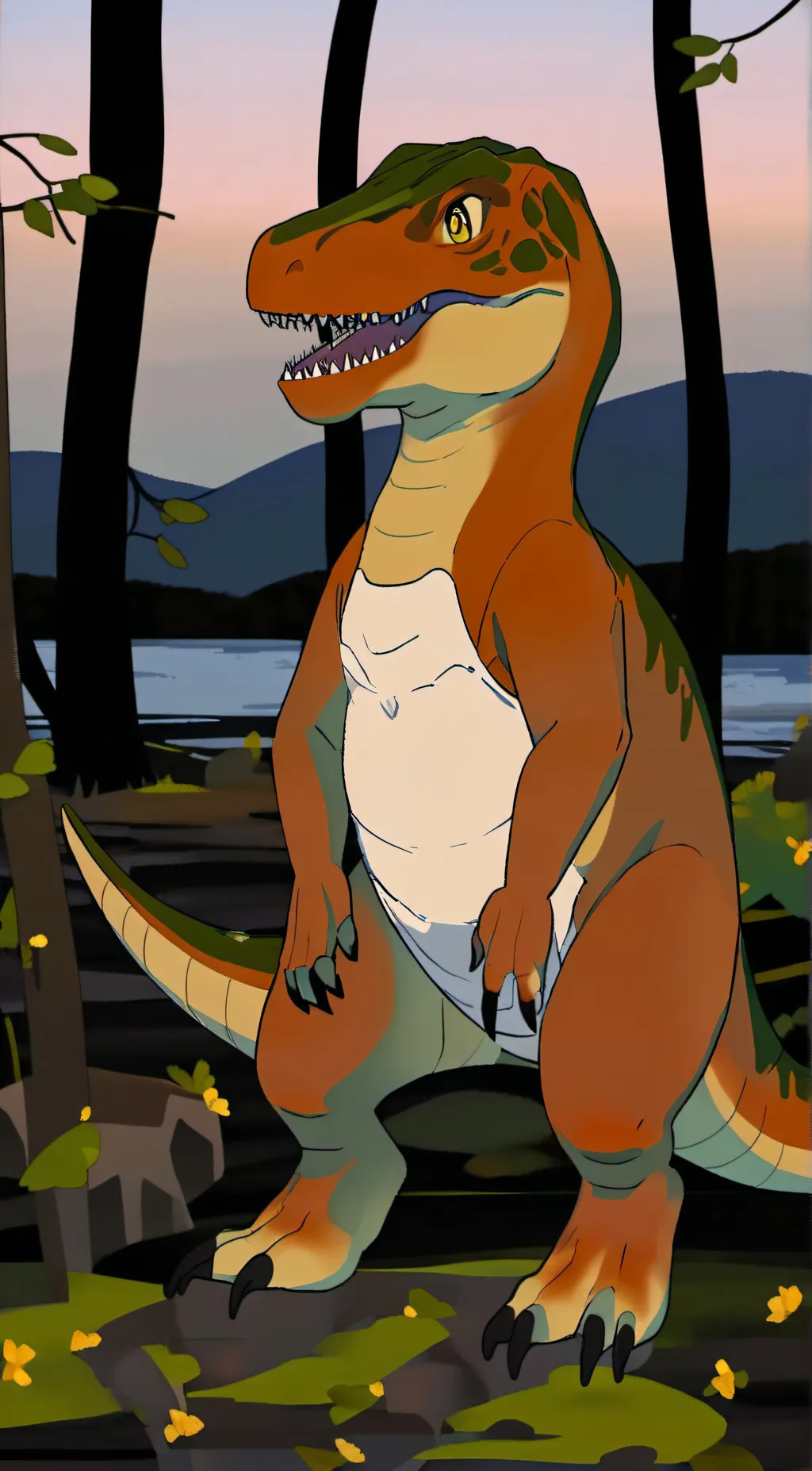ai character: rexy  background