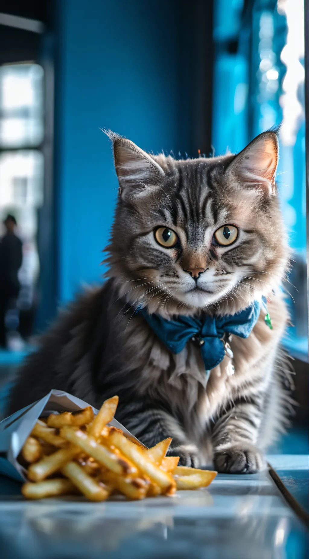 ai character: Cute cat background