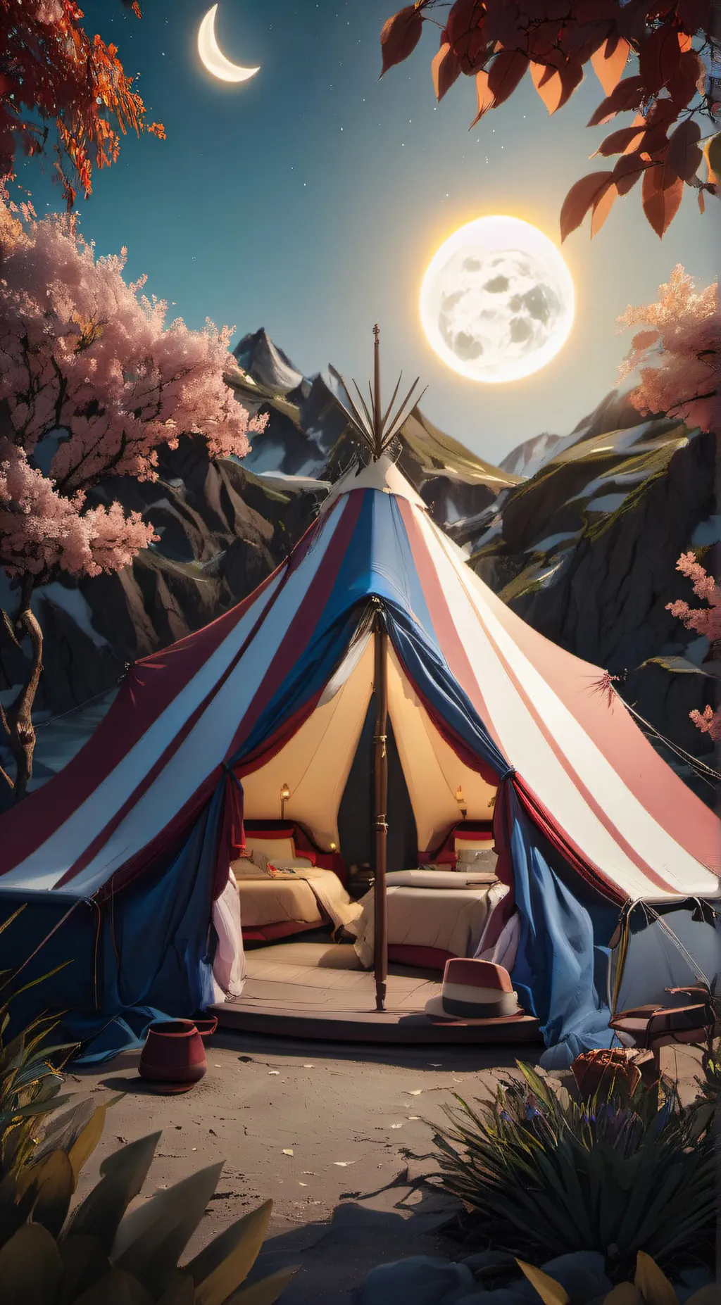 ai character: TADC tent!  background