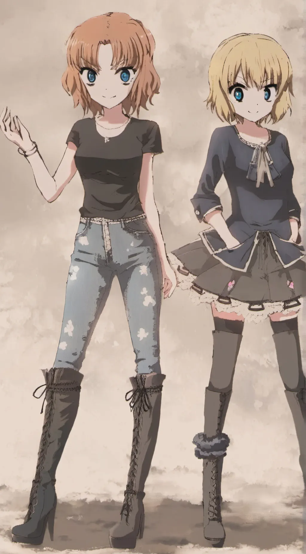 ai character: Akane and Yukina  background