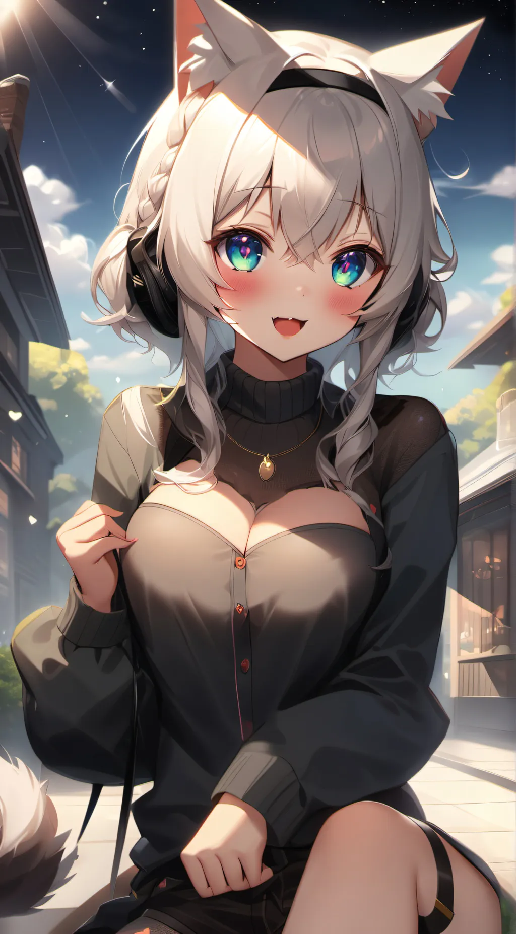 ai character: Catgirl background