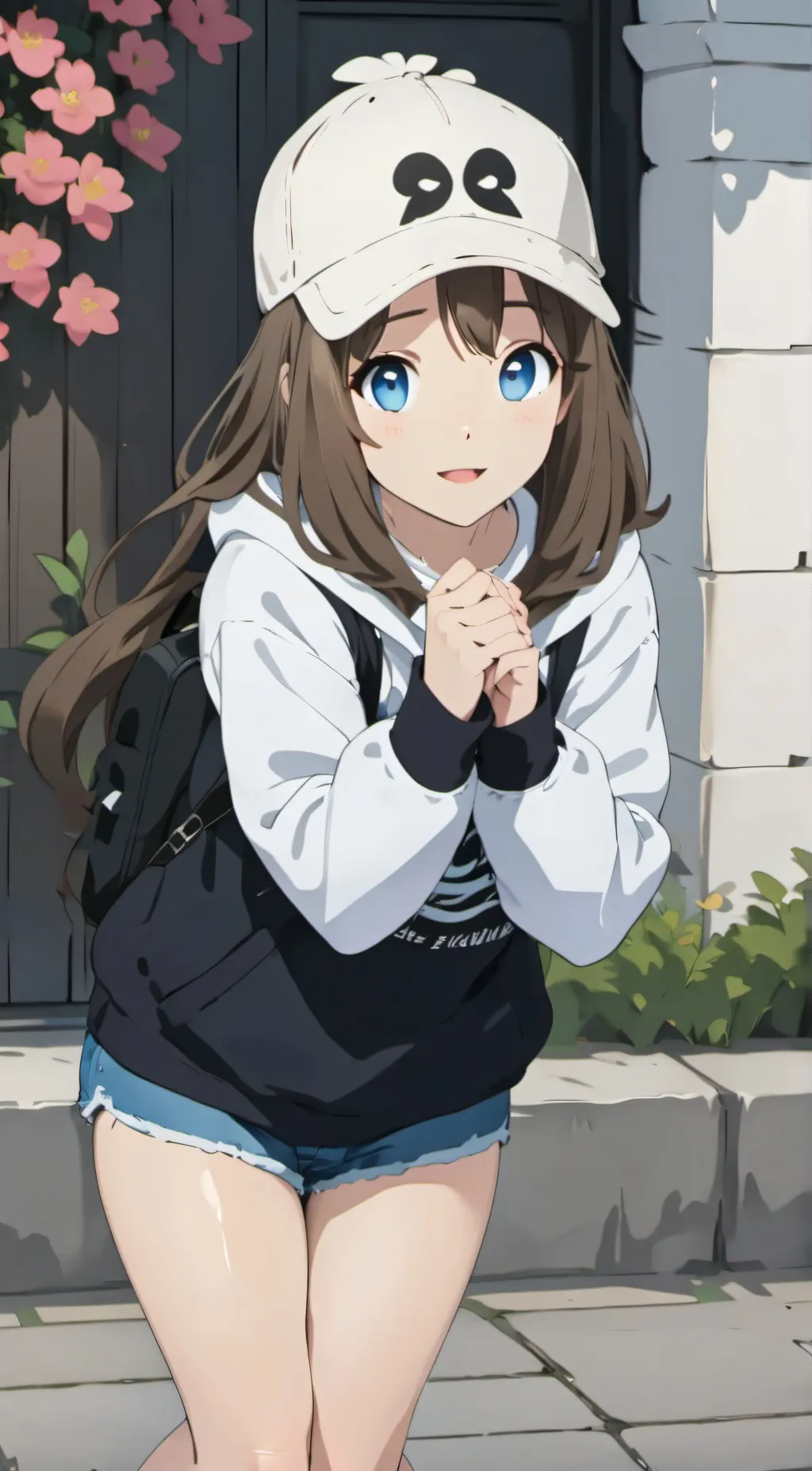 ai character: April Redwood background