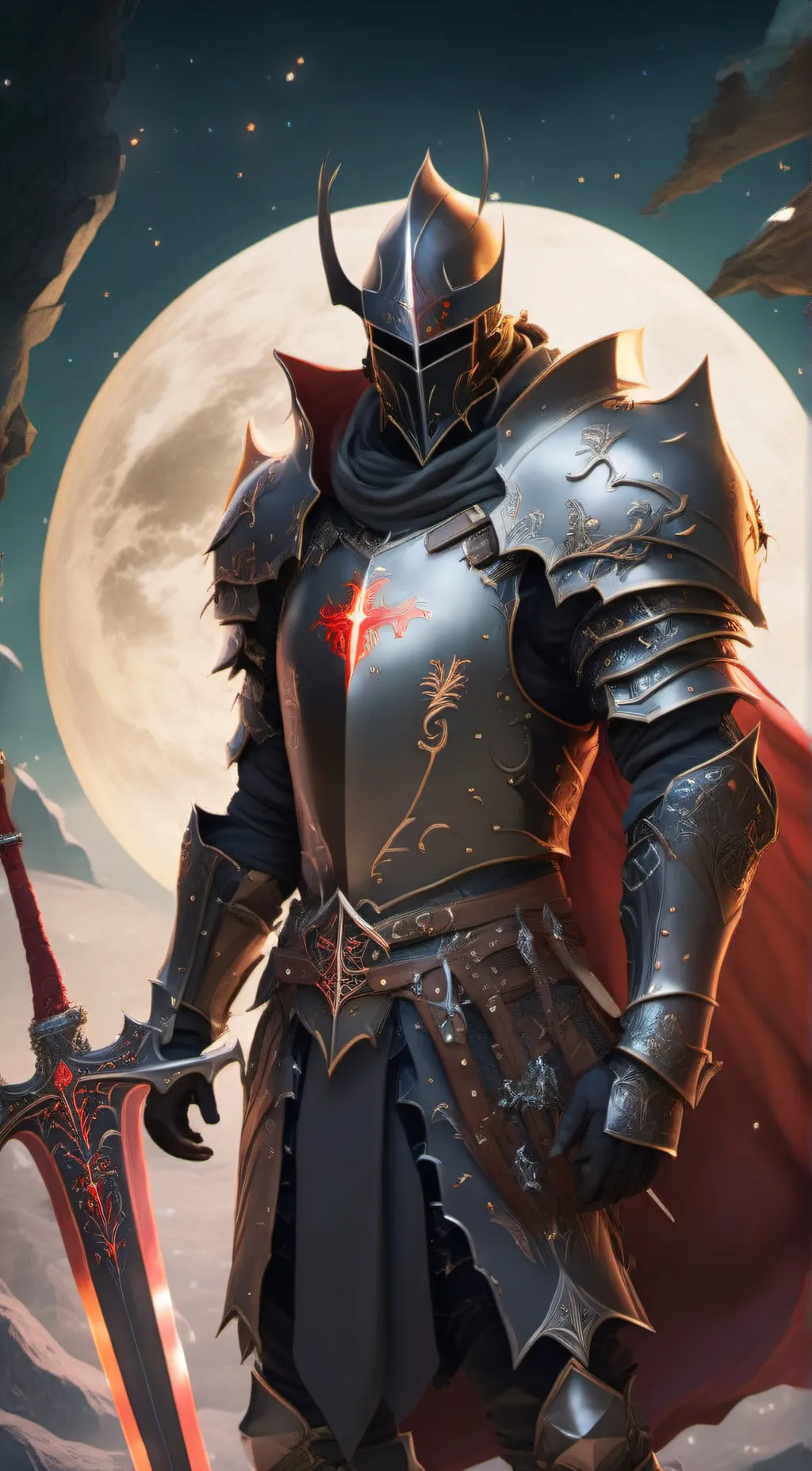 ai character: the black knight  background