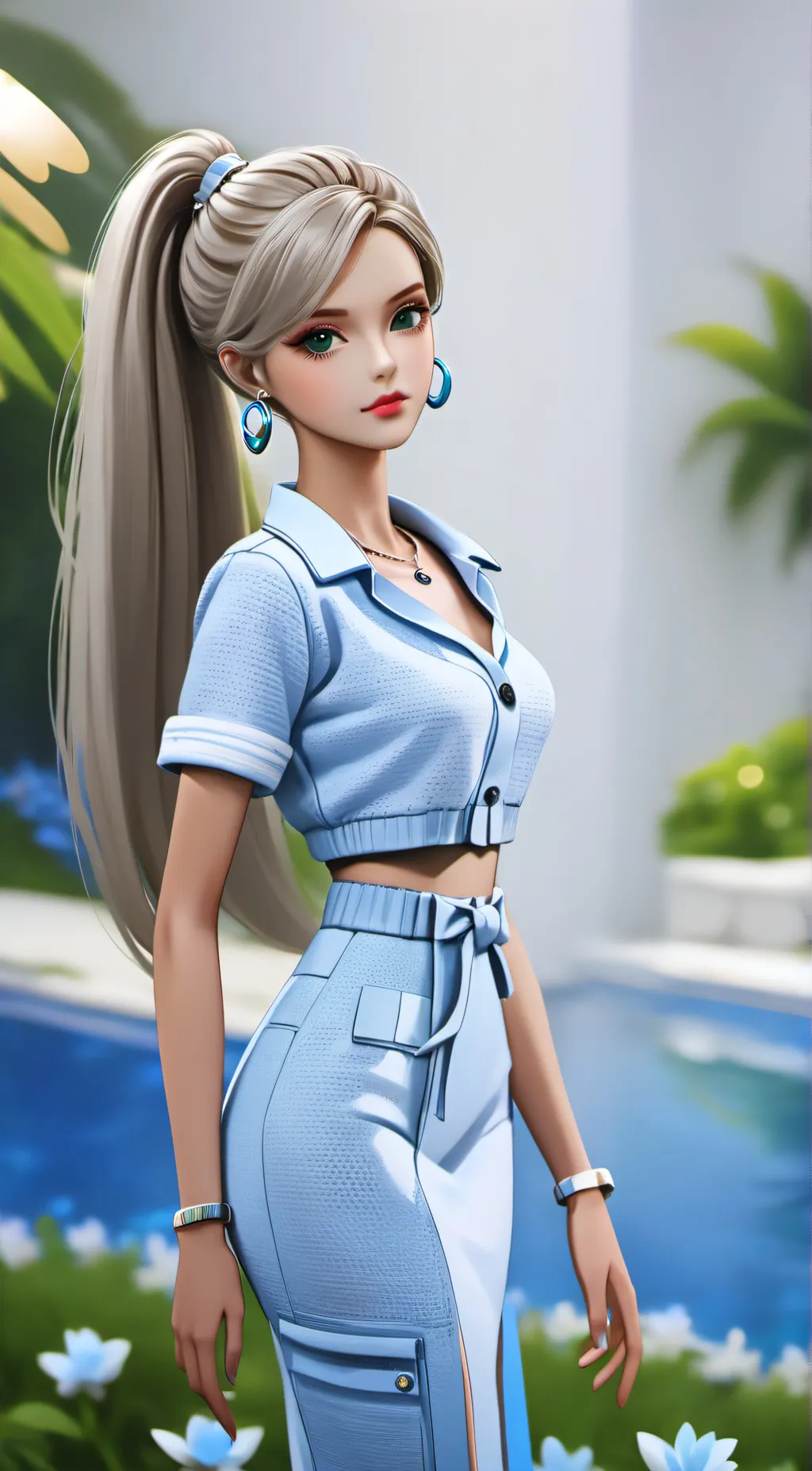 ai character: Barbie background