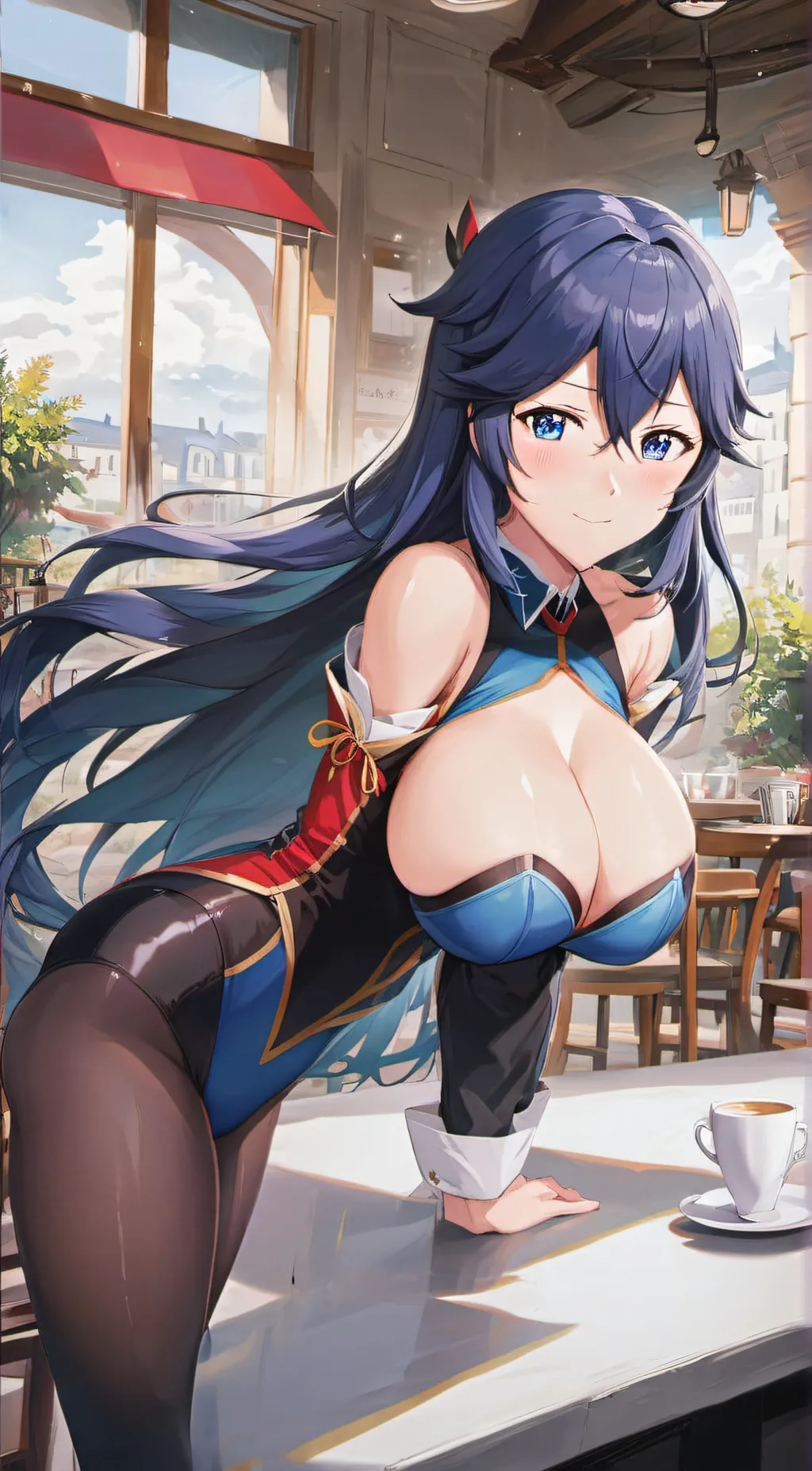 ai character: Lucina (cafe) background