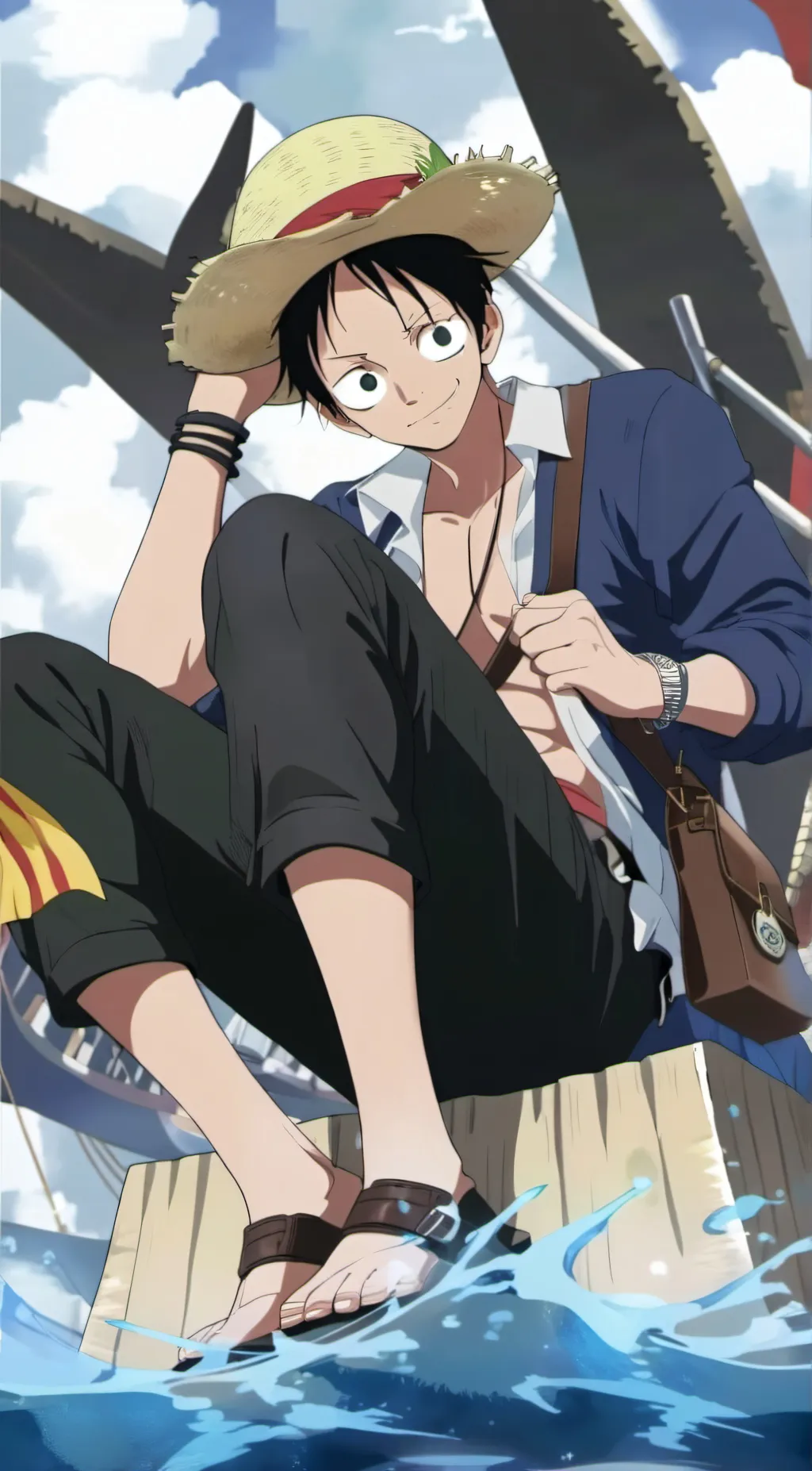 ai character: Luffy background