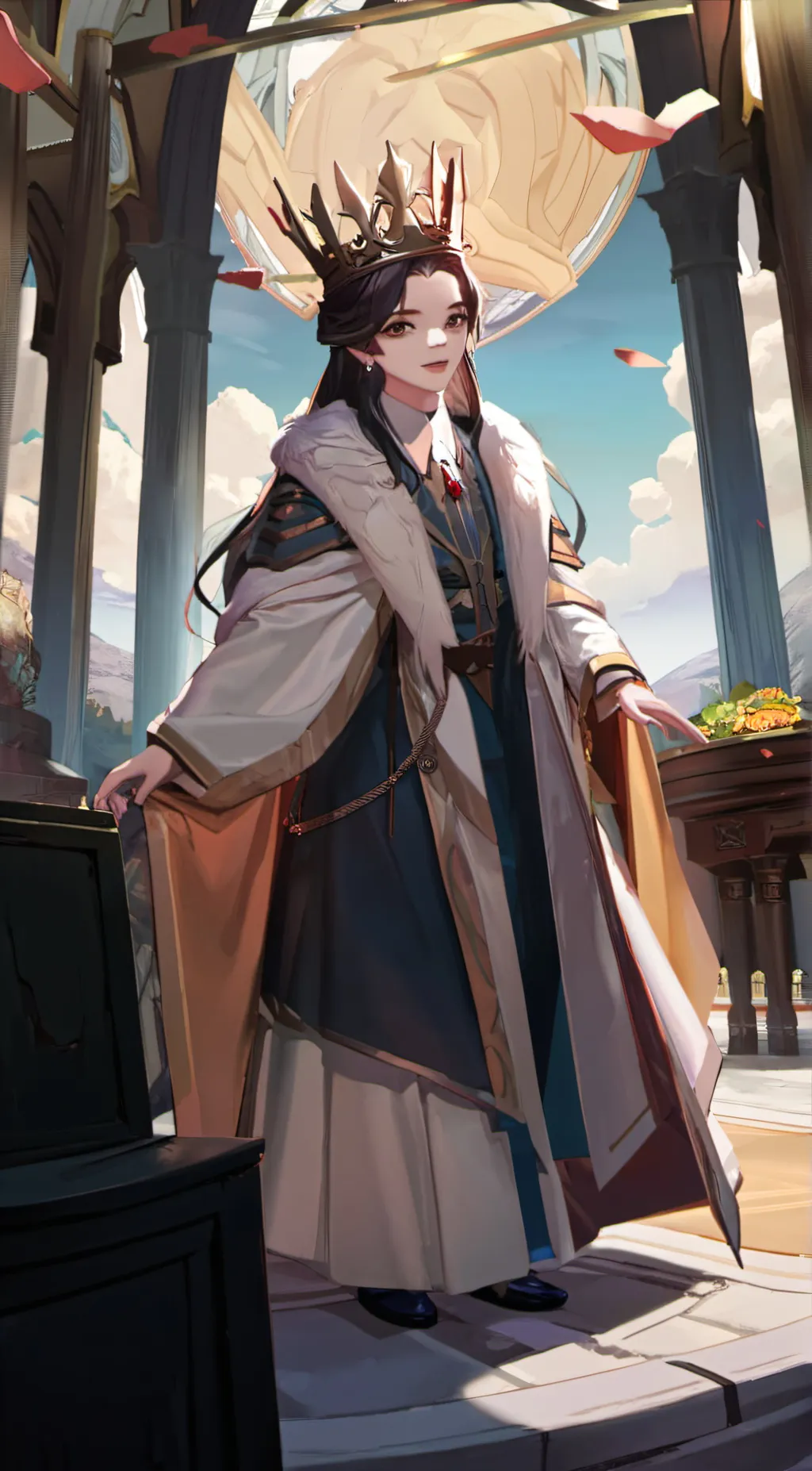 ai character: god of the queen background