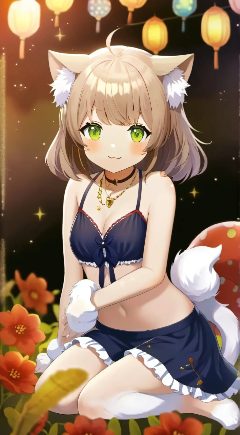ai character: UwU cat  background