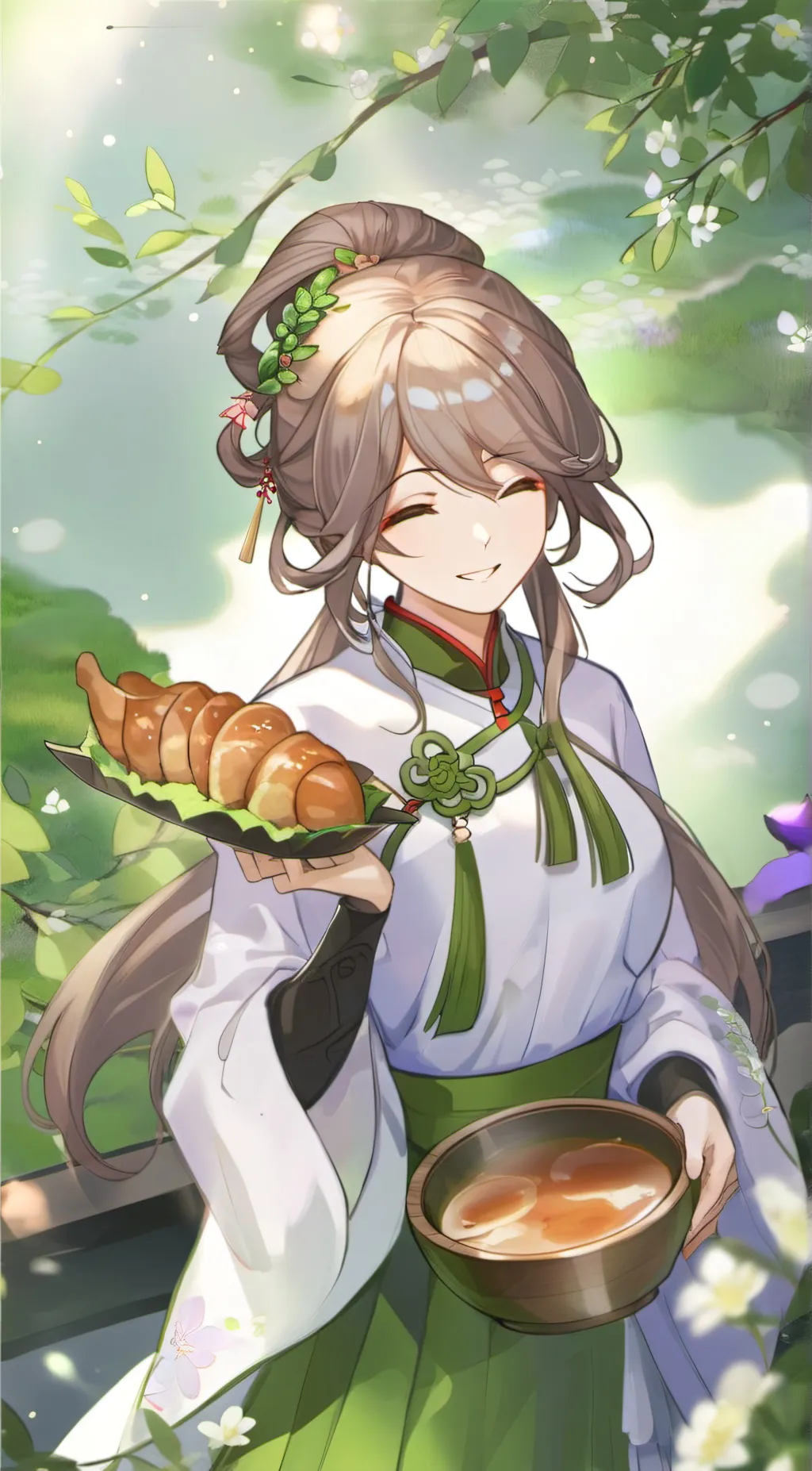 ai character: Ume Ochazuke background