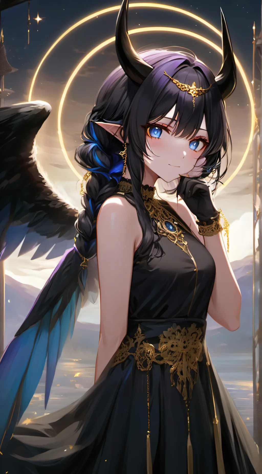 ai character: Moon background