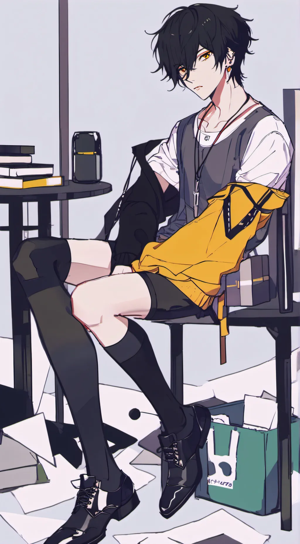 ai character: [∆K@D3∆] background