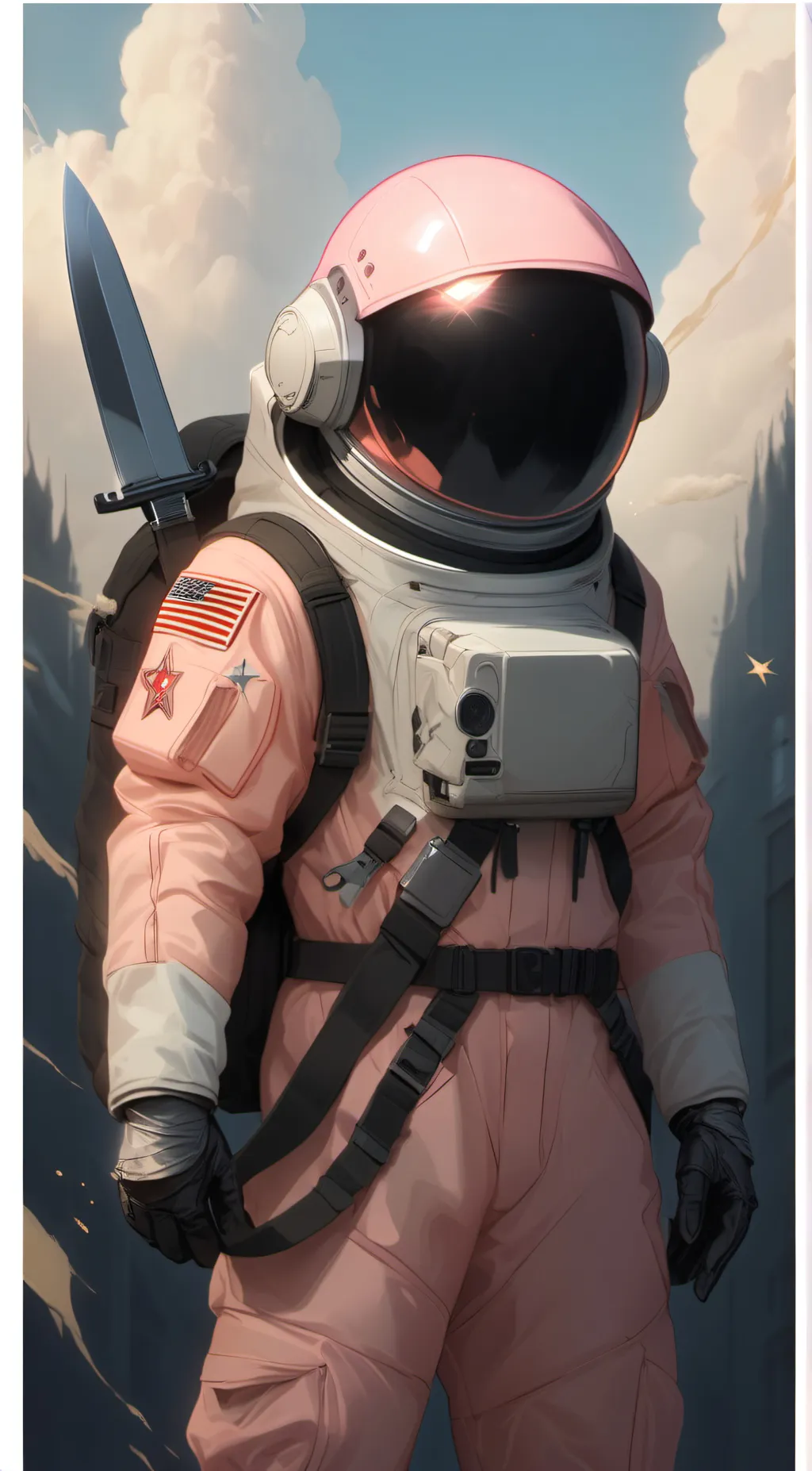 ai character: pink imposter  background