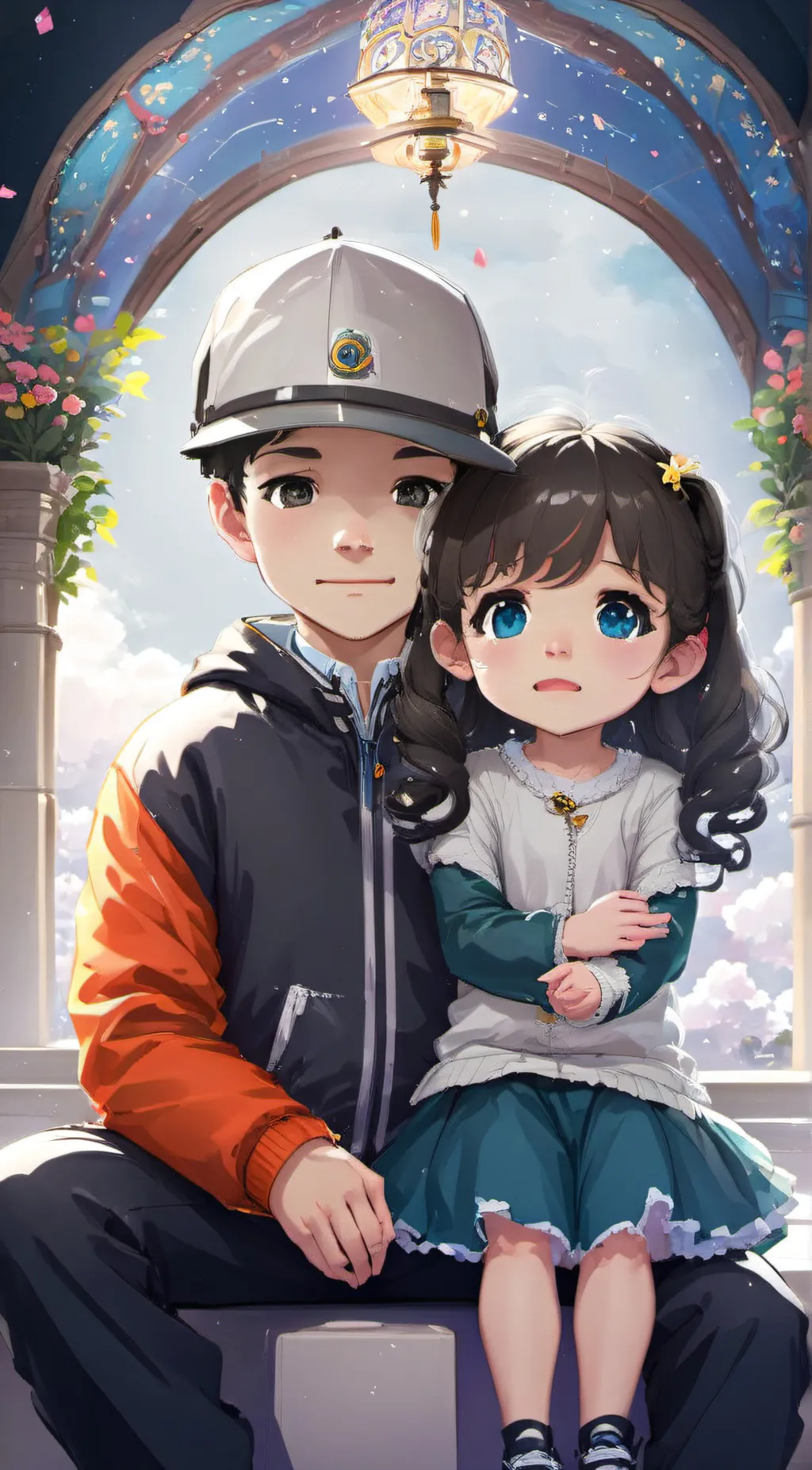 ai character: Kai and you mwa😘 background