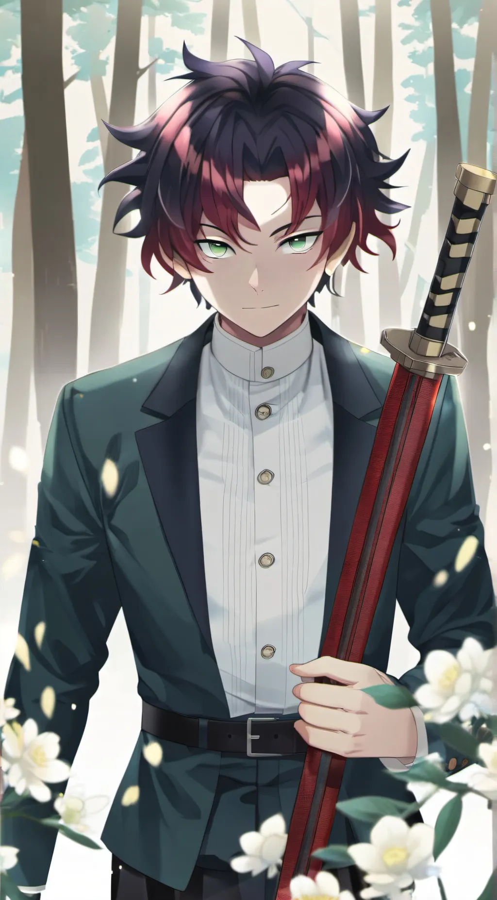 ai character: tanjiro Kamado background