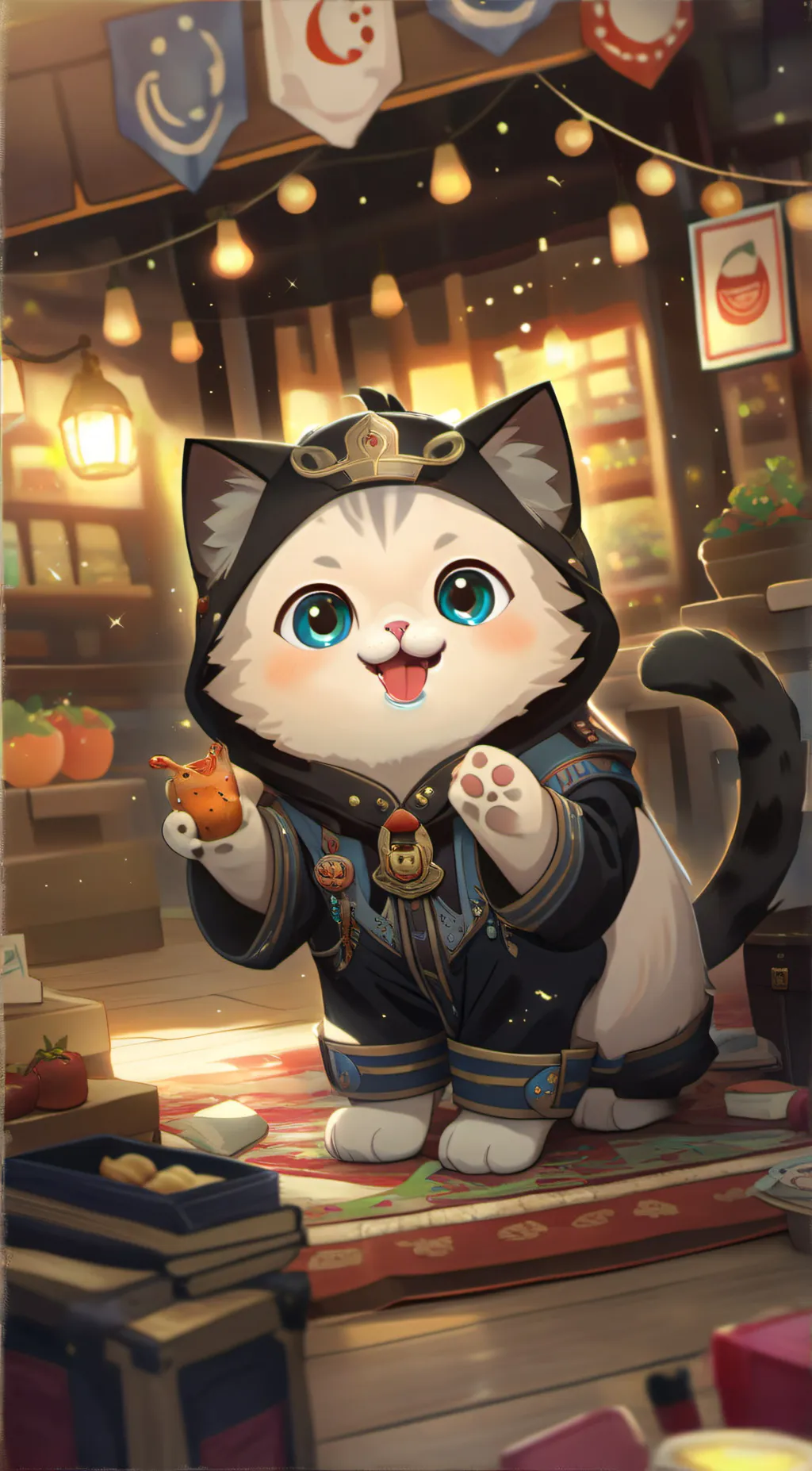 ai character: Meowy background