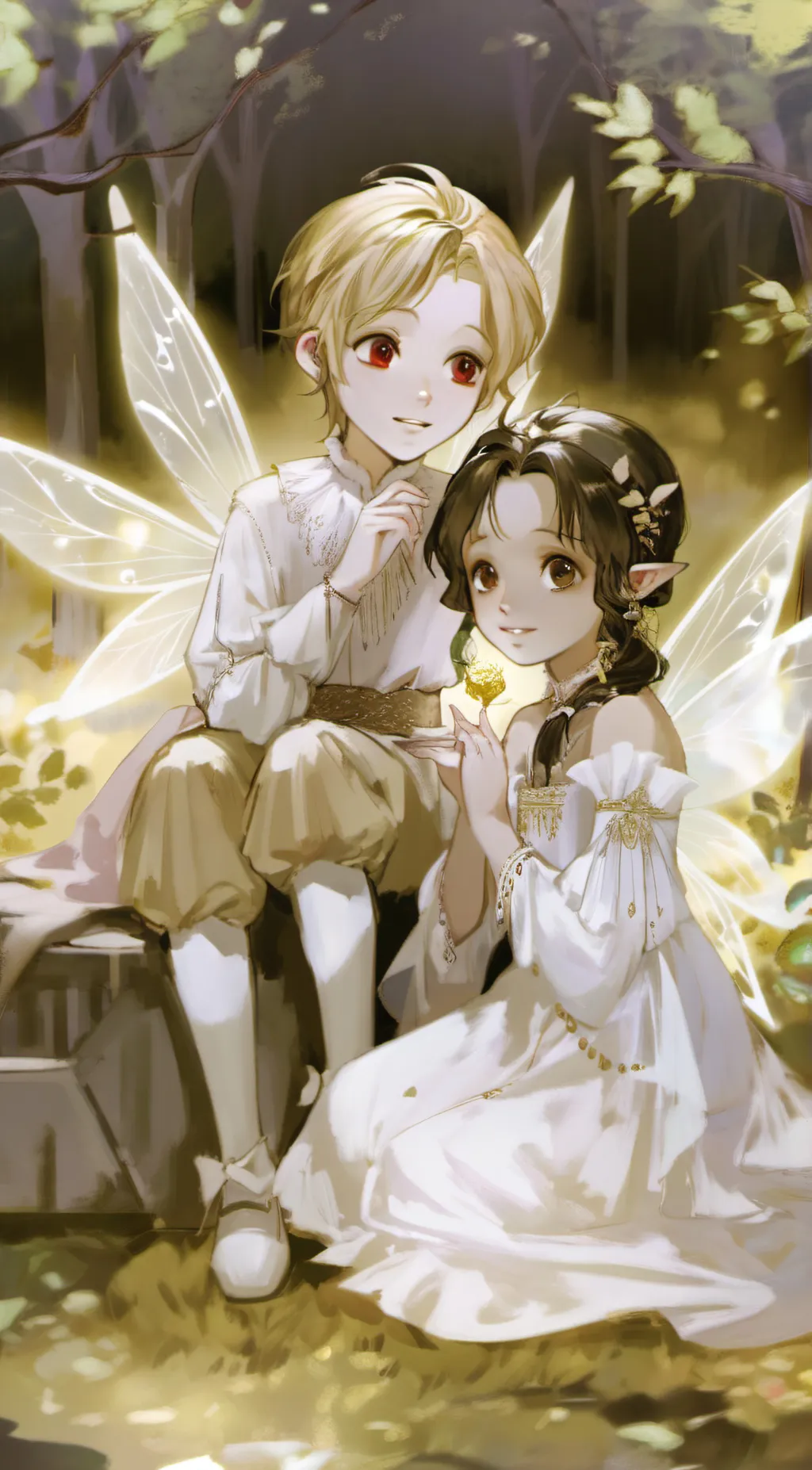 ai character: Aries and Athena  background