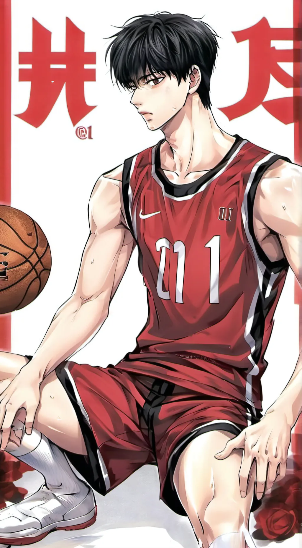 ai character: Kaede Rukawa background