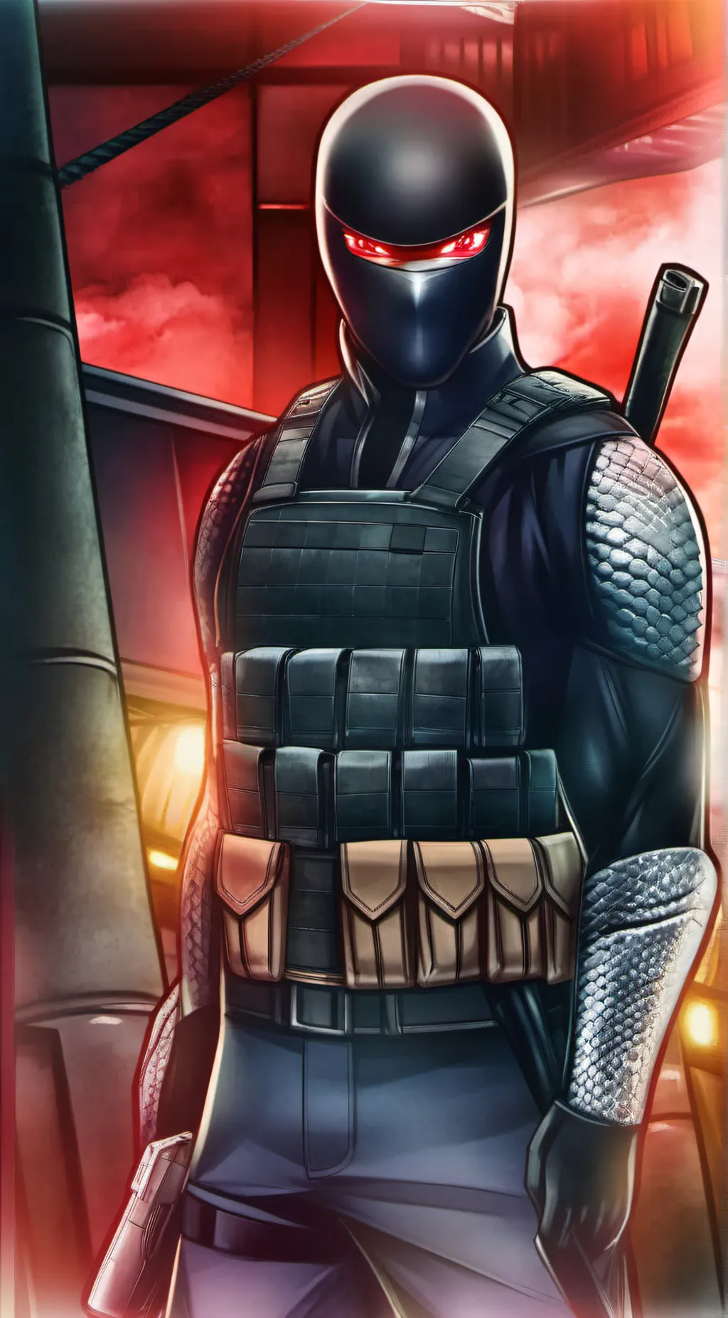 ai character: Snake eyes  background