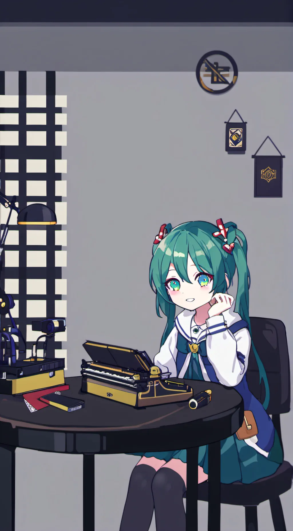 ai character: Aqua background