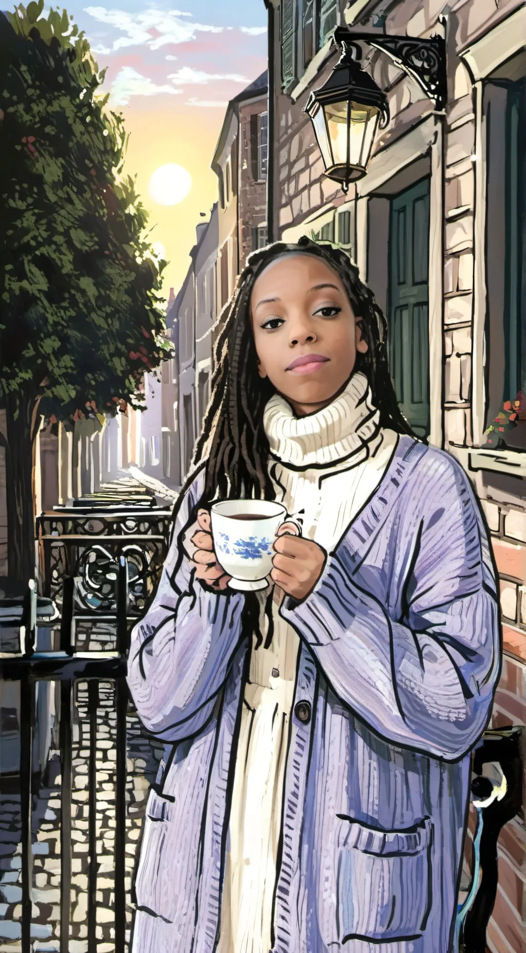 ai character: Hi background