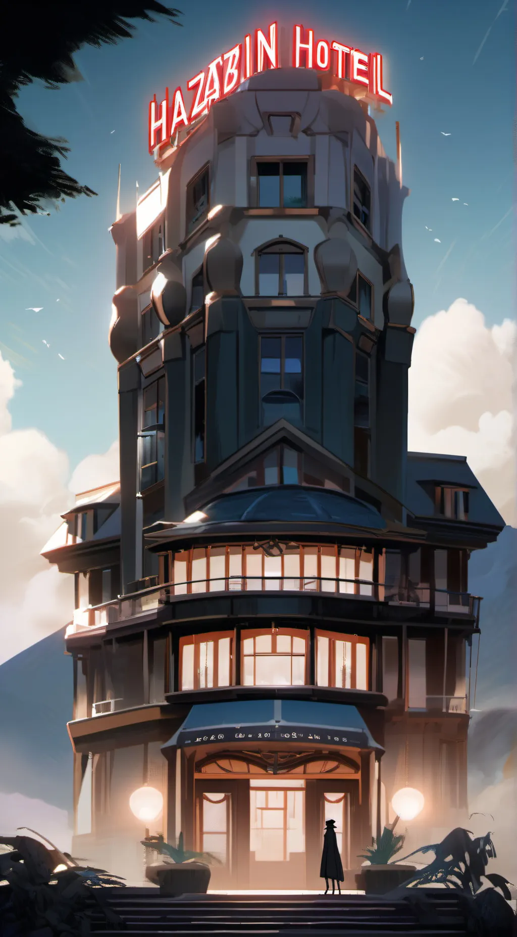 ai character: Hazbin on a cruize background