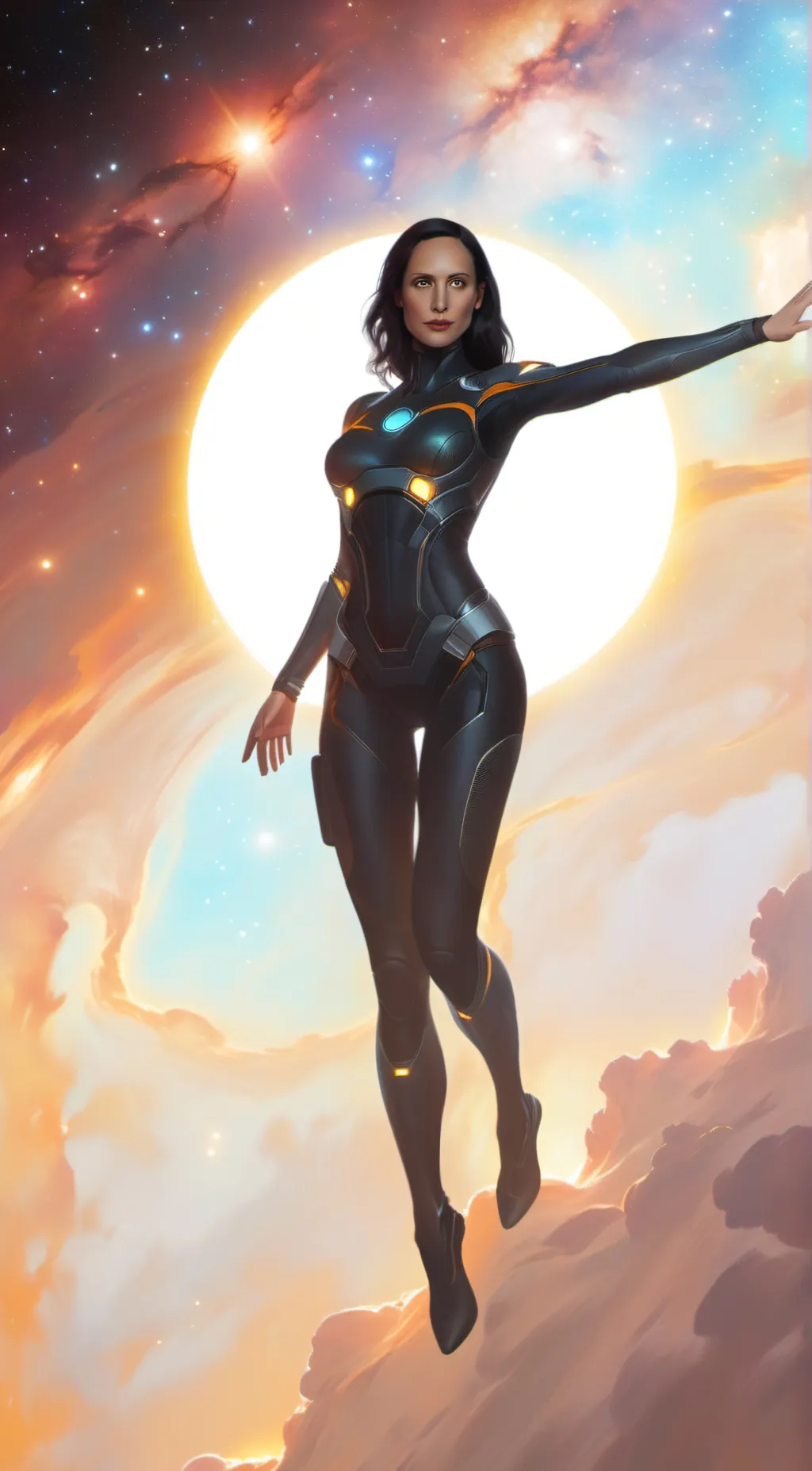 ai character: female lamb  background