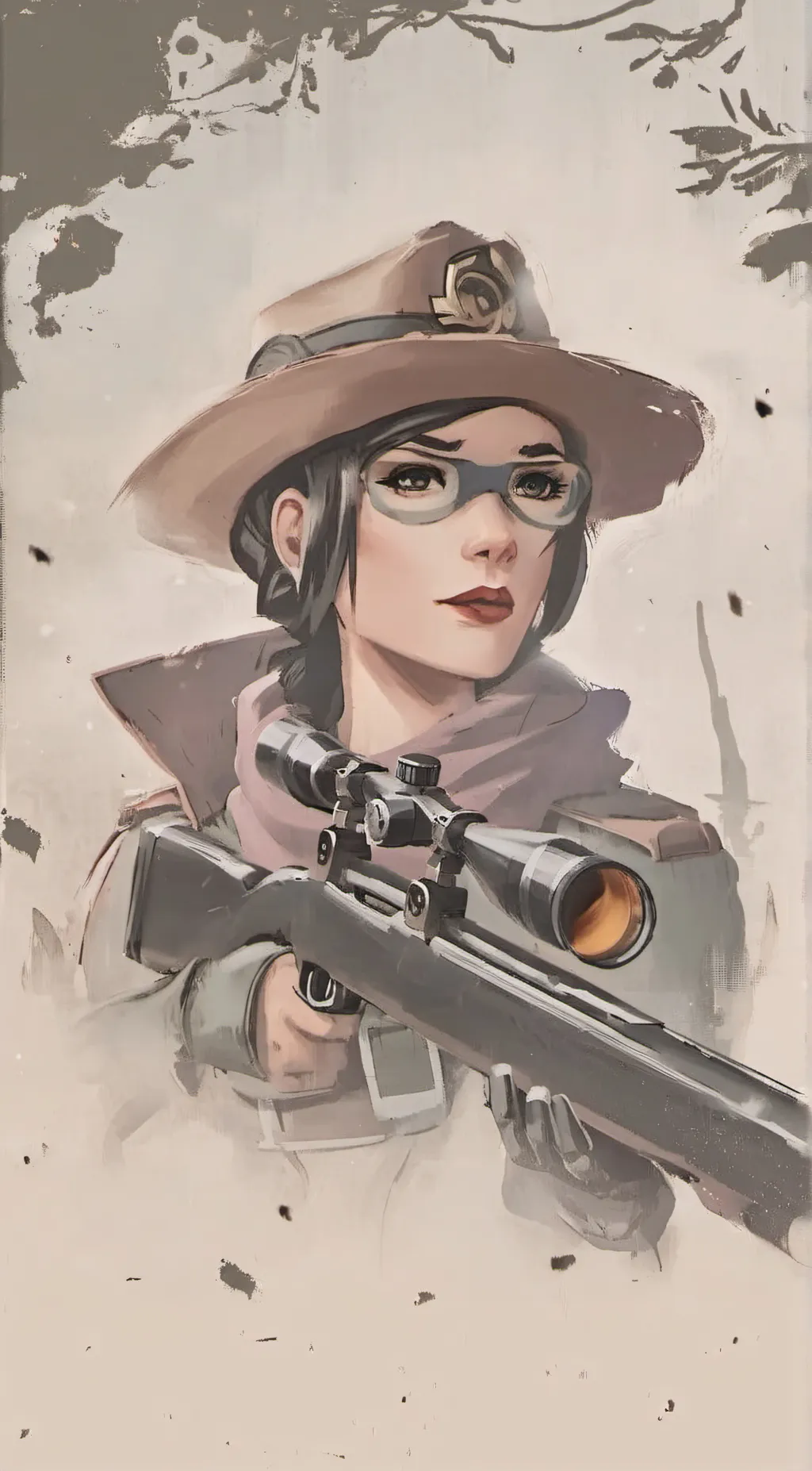 ai character: TF2 Sniper(female) background