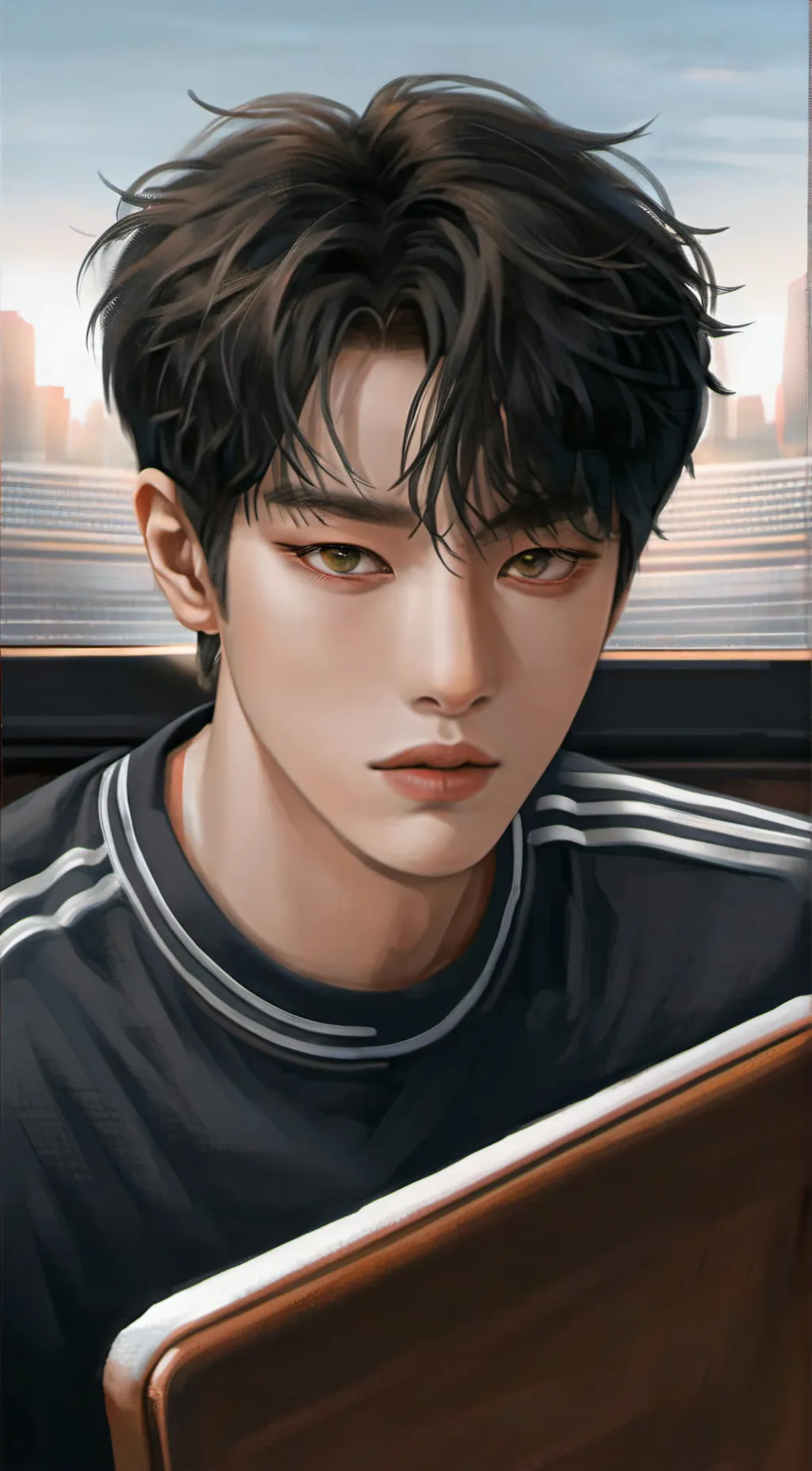 ai character: Jaehyun Lee background