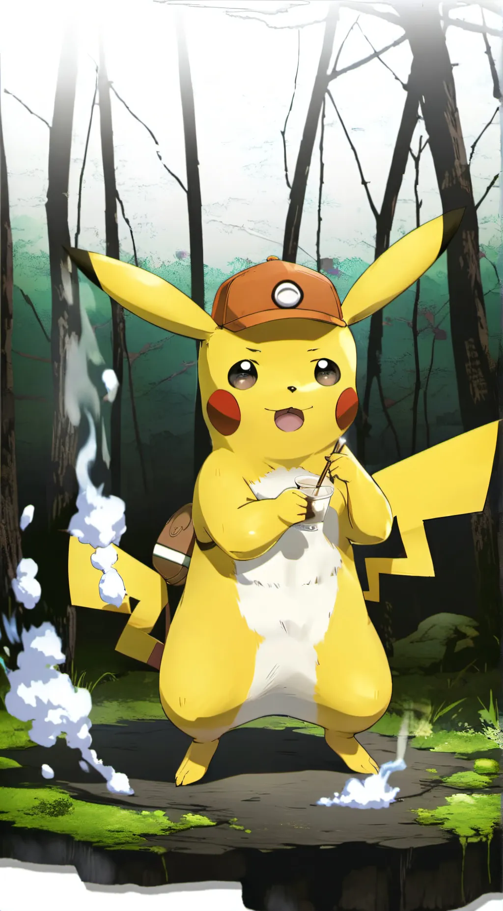 ai character: Pikachu  background
