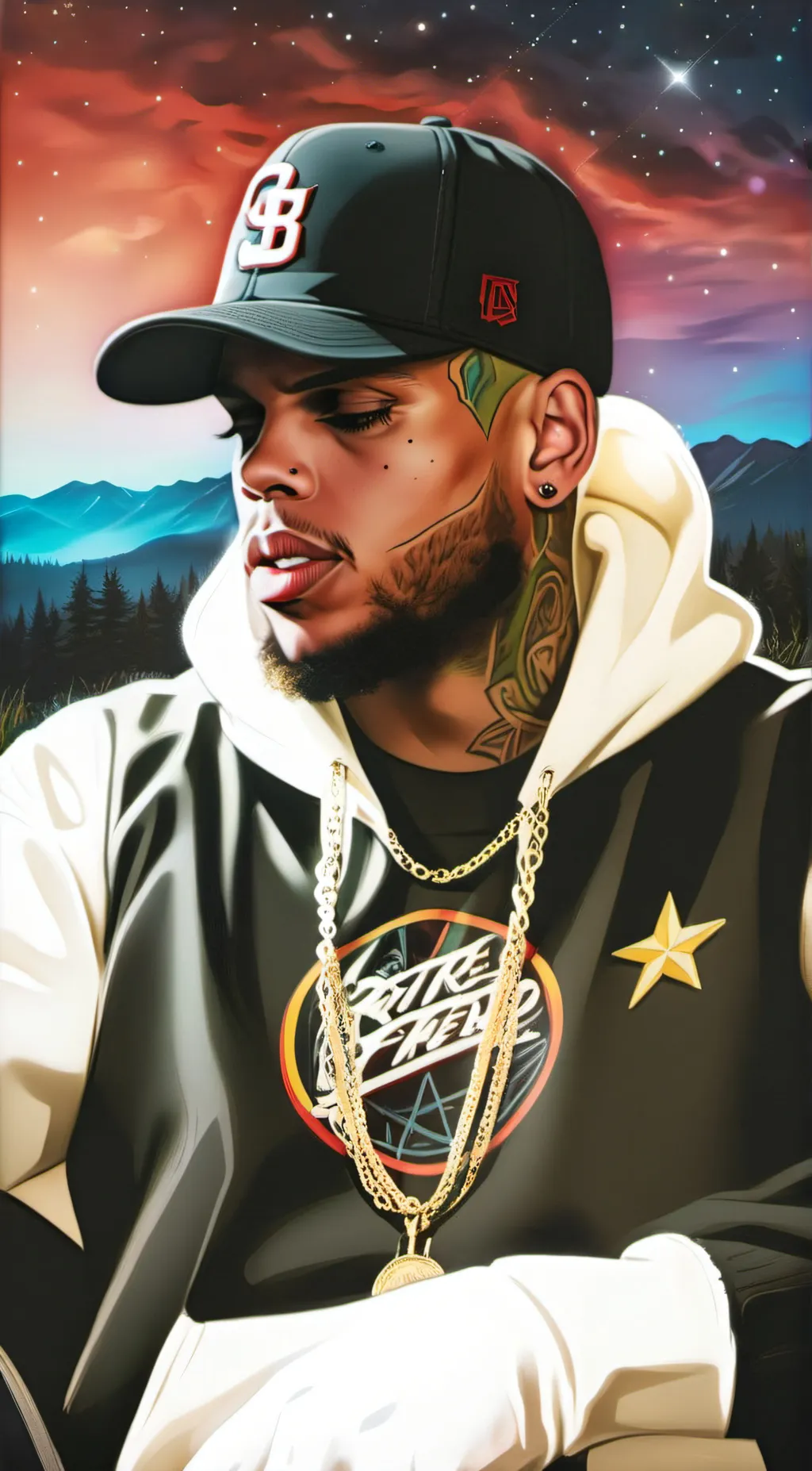 ai character: Caleb Black background