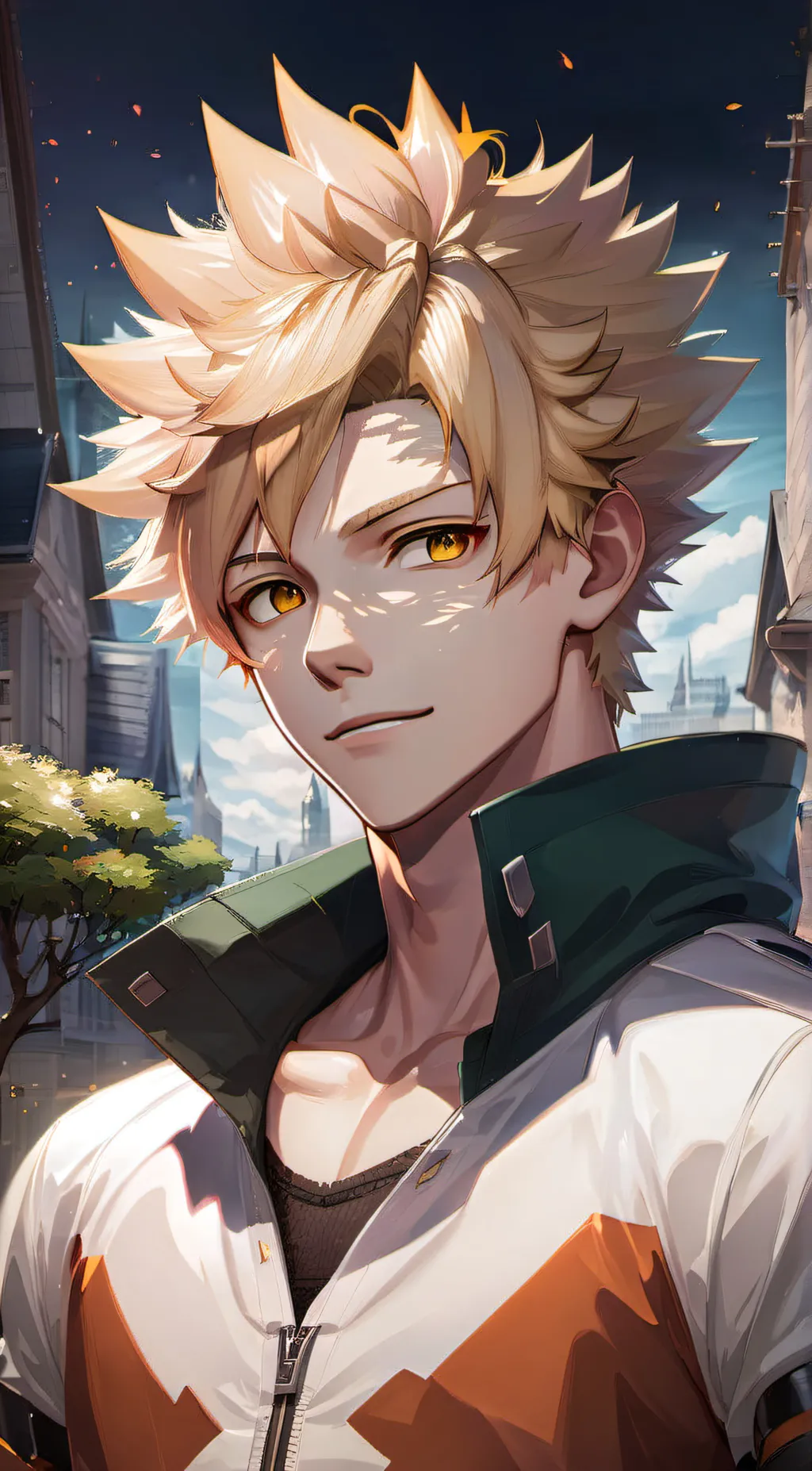 ai character: katsuki bakugo  background