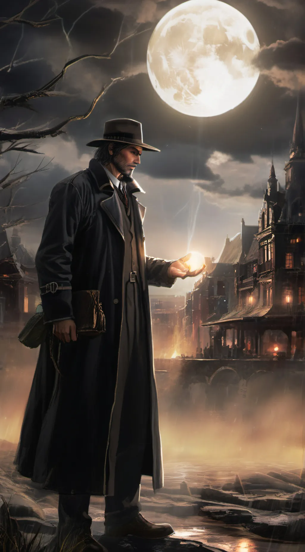 ai character: Night background