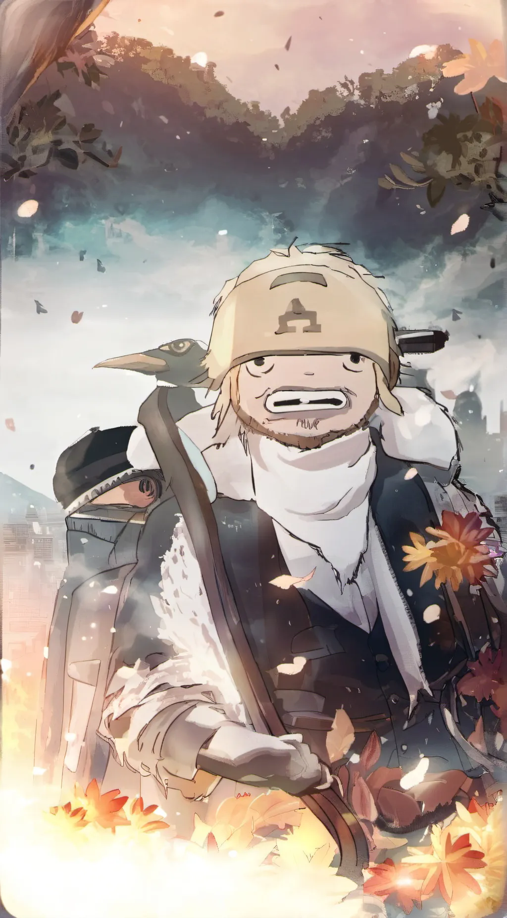 ai character: FNAF X MHA background