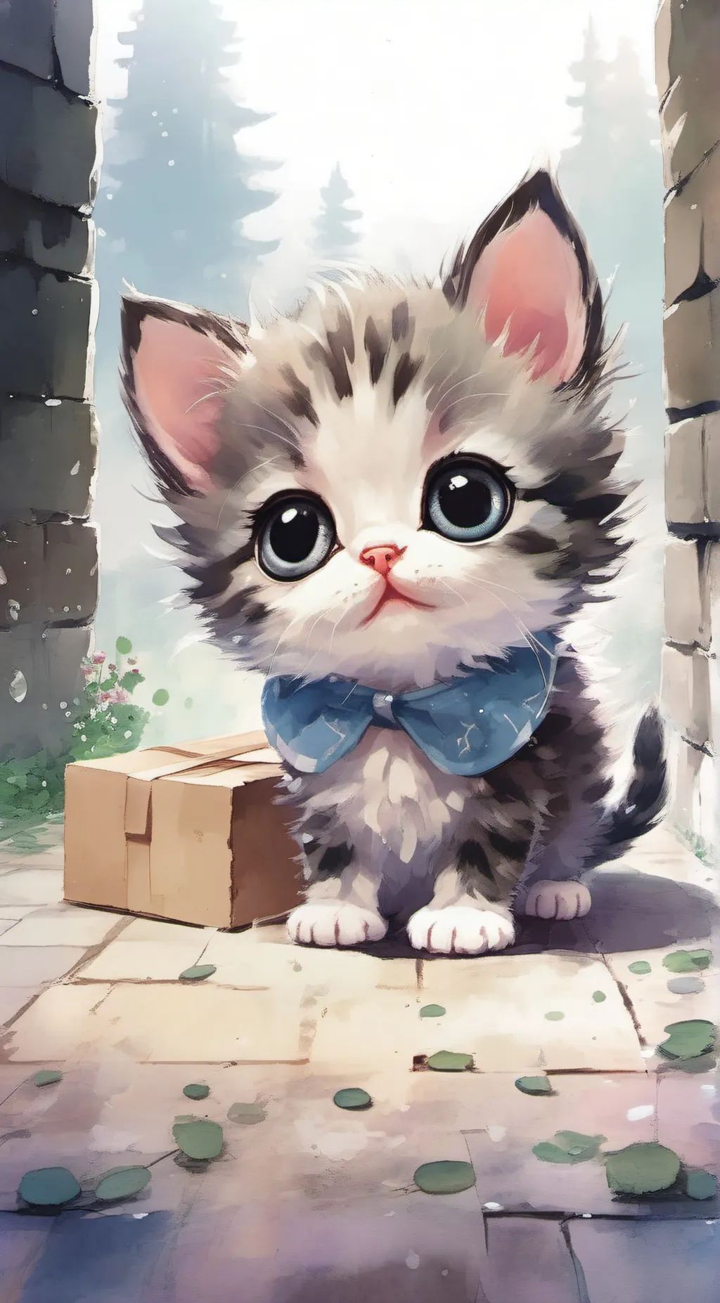 ai character: doodle background