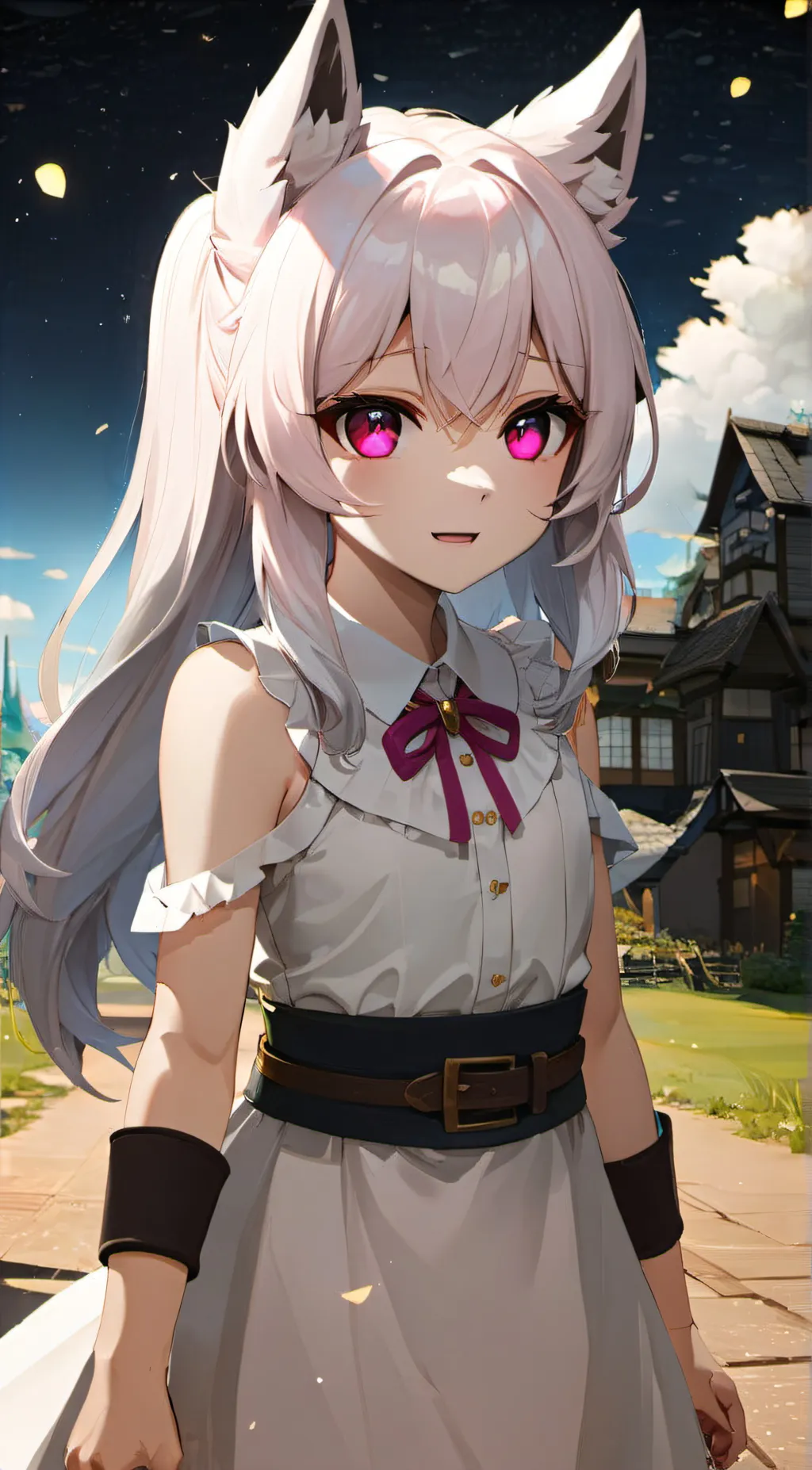 ai character: Moon background