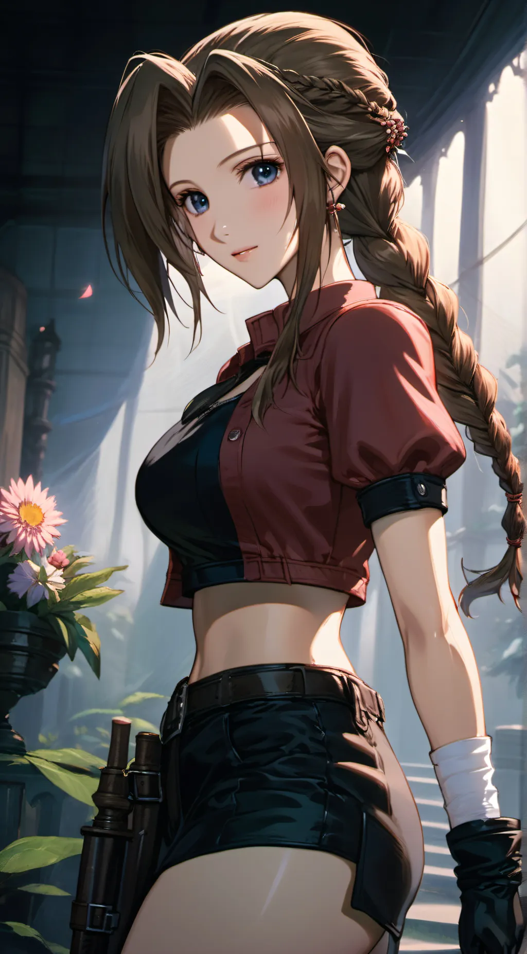 ai character: Aerith background