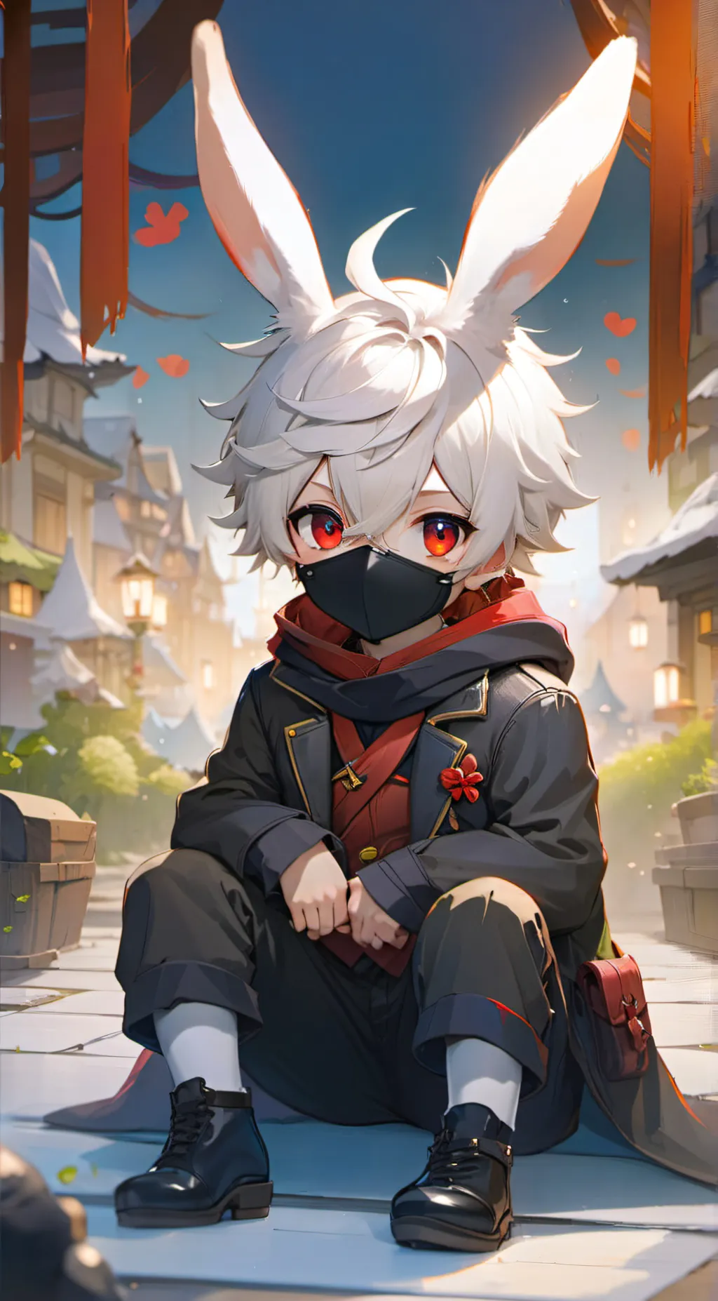 ai character: ninja bunny background