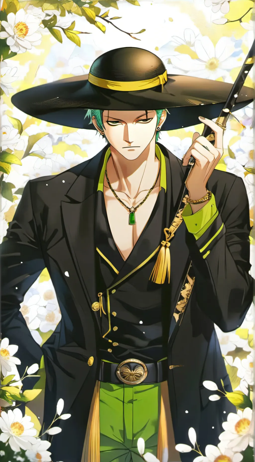 ai character: Zoro background