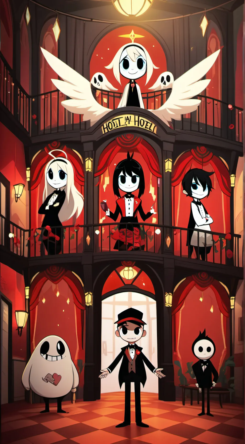 ai character: Hazbin Hotel  background