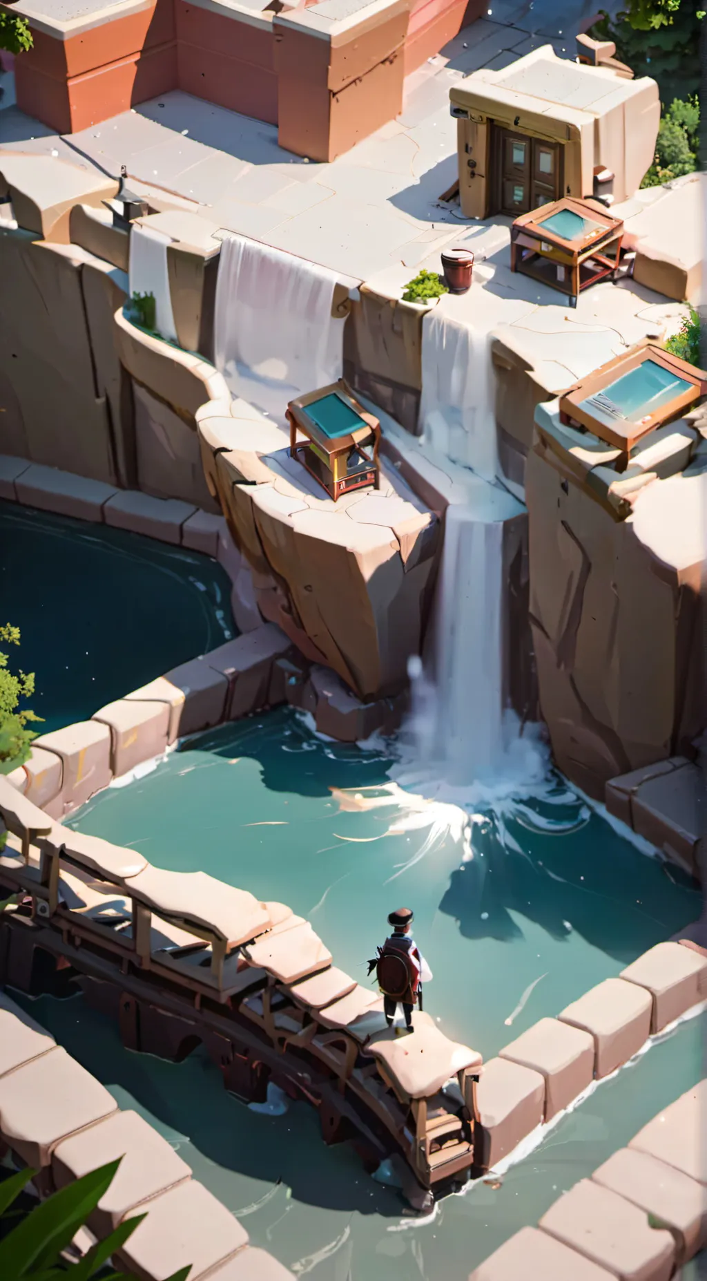 ai character: Glass onion  background