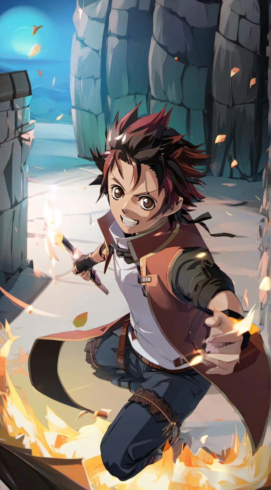 ai character: Tanjiro background