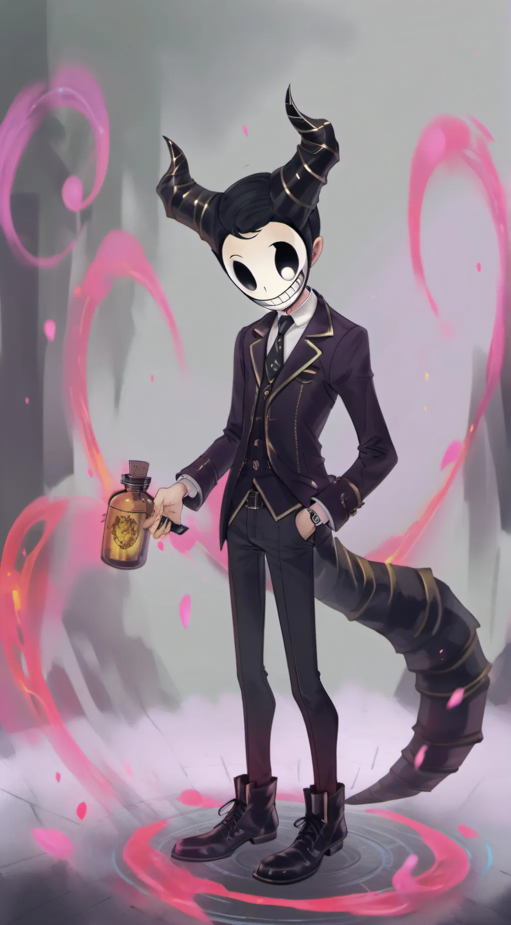 ai character: Bendy and Audrey background