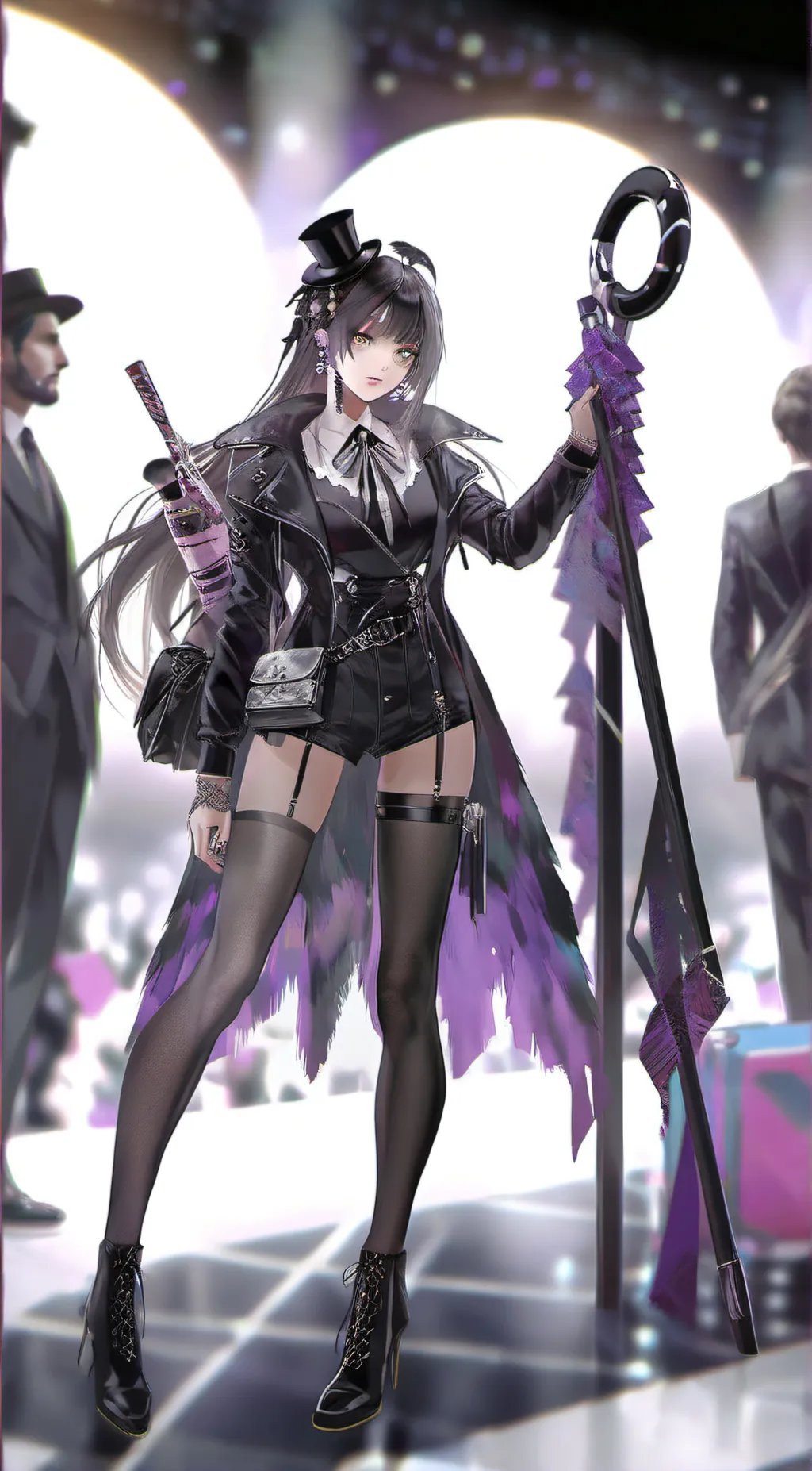 ai character: glitch PRODUCTIONS background