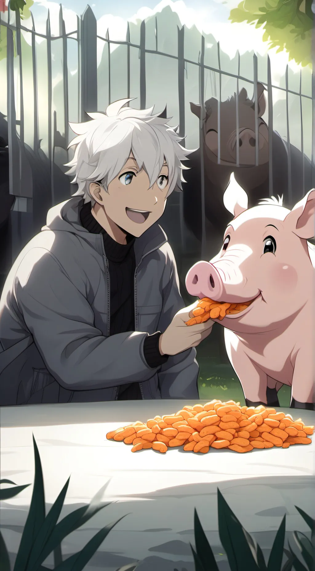 ai character: Pig background