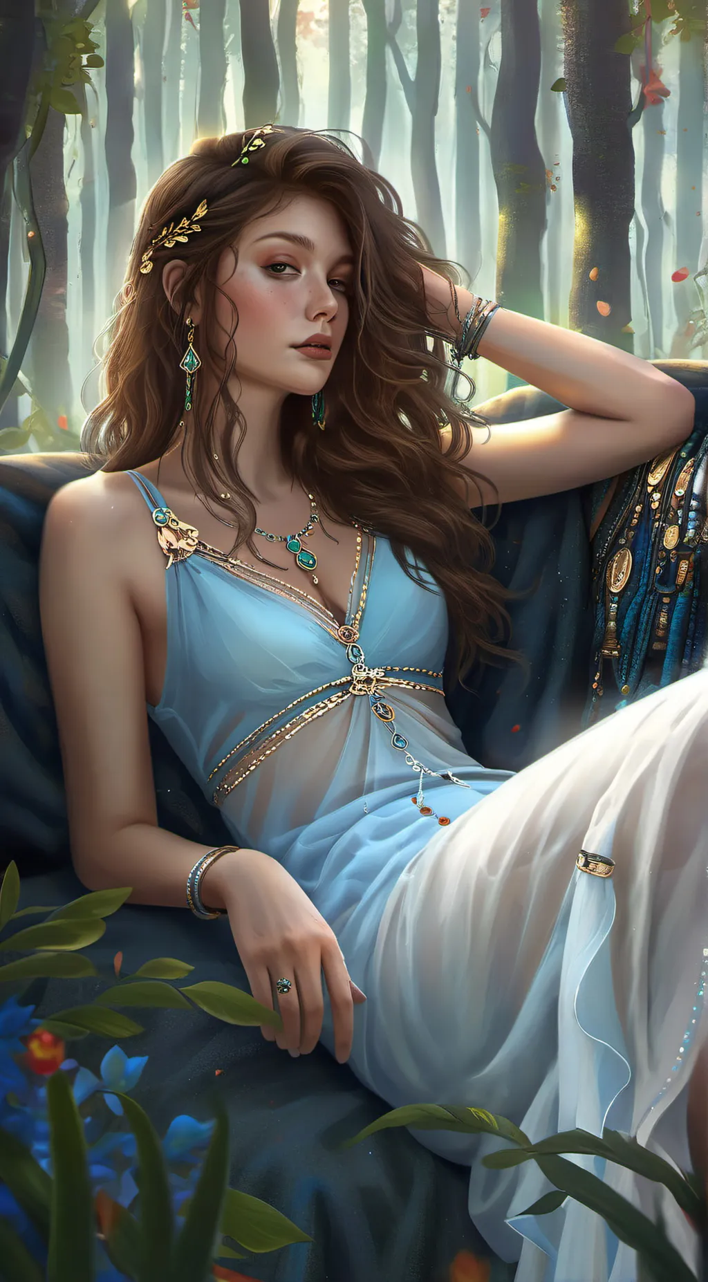 ai character: Ashley  background